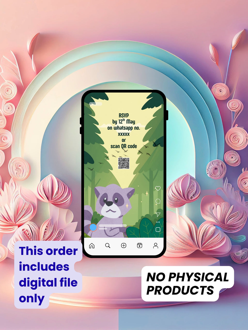 commercial use ANIMAL THEME Birthday Invitation Video | Editable Canva pro Template | Kids Party Invite | ki4c