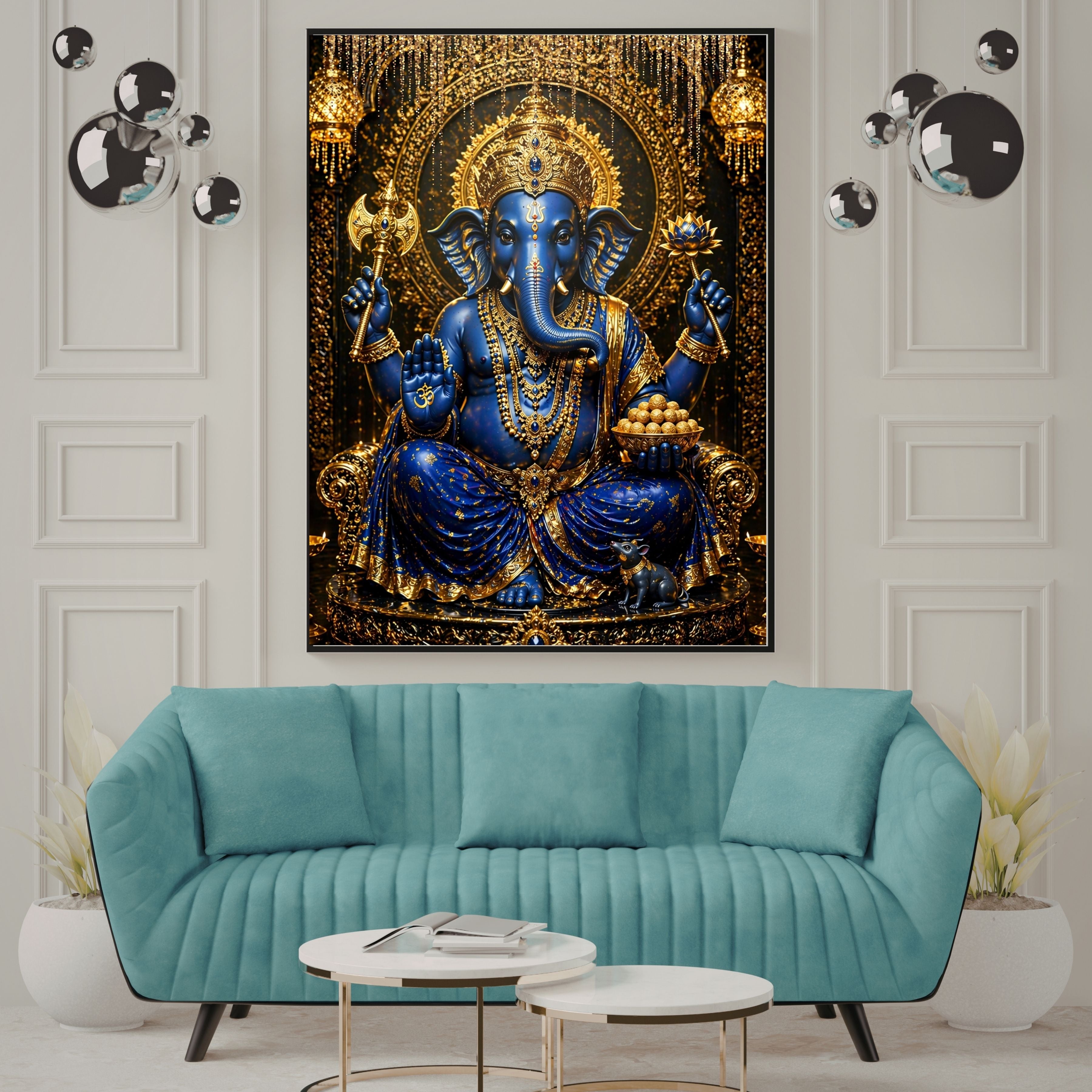 Lord Ganesha Wall Art Printable | Ganapathi Digital Download | Hindu God Decor | Spiritual Poster | Ganesh Chaturthi Gift | 11 Sizes Included|sp7