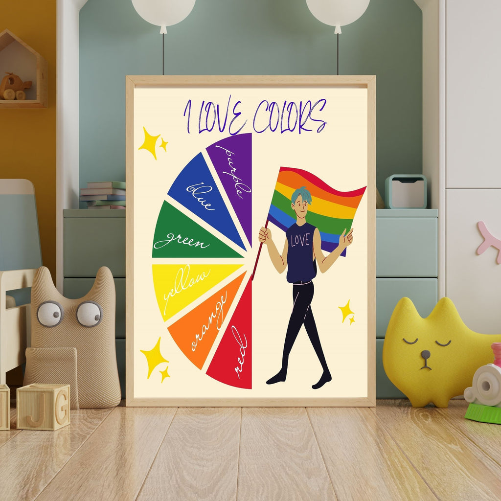 Kids Color Concepts Poster, Printable Preschool Wall Art