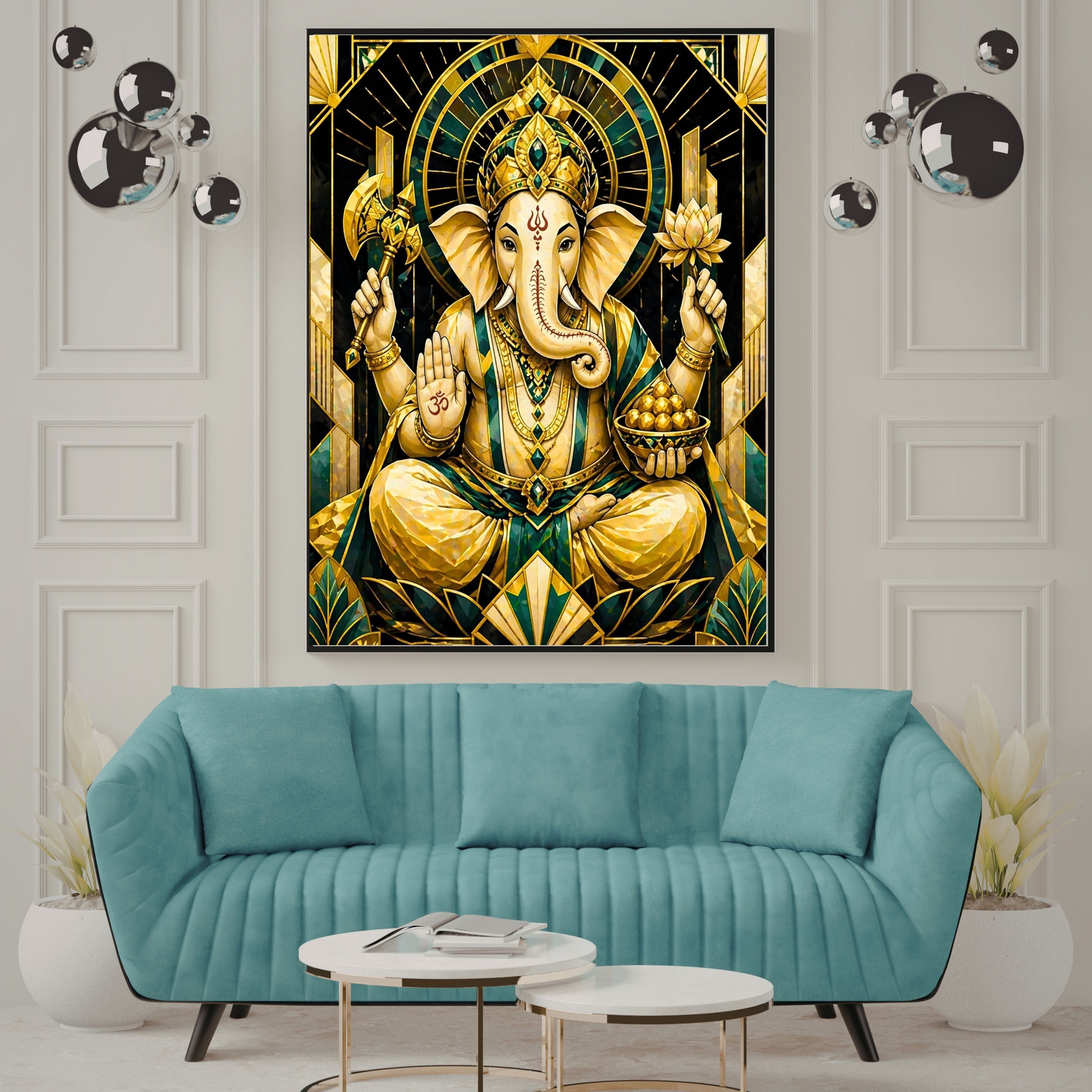 Lord Ganesha Wall Art Printable | Ganapathi Digital Download | Hindu God Decor | Spiritual Poster | Ganesh Chaturthi Gift | 11 Sizes Included|sp10