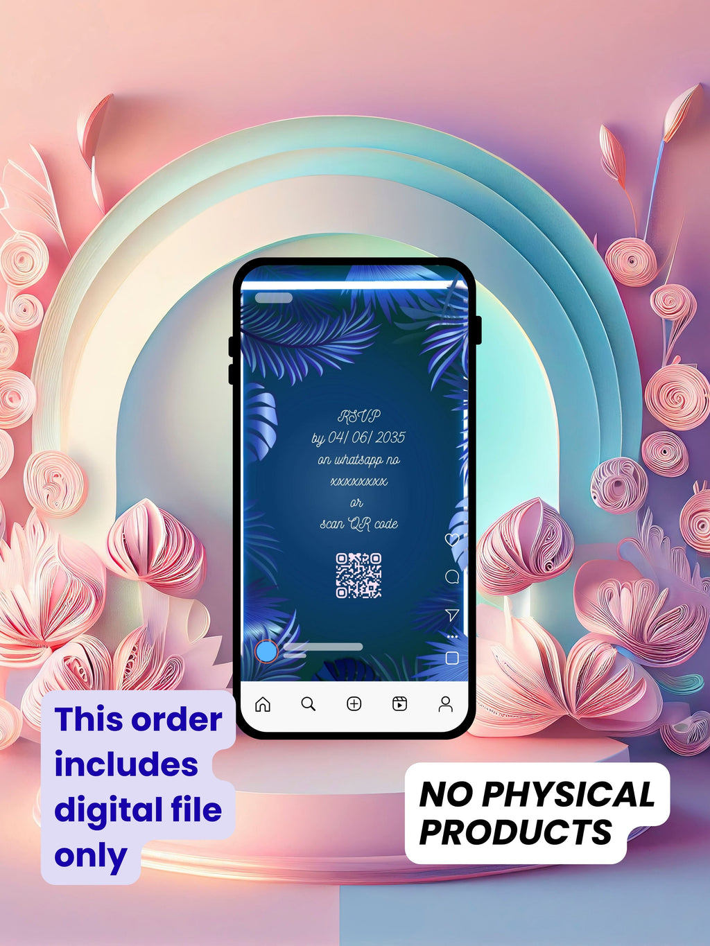 WI0008-CHURCH WEDDING Invitation Video Template | Editable Christian Wedding Invite |Digital Wedding Invitation |Wedding Video