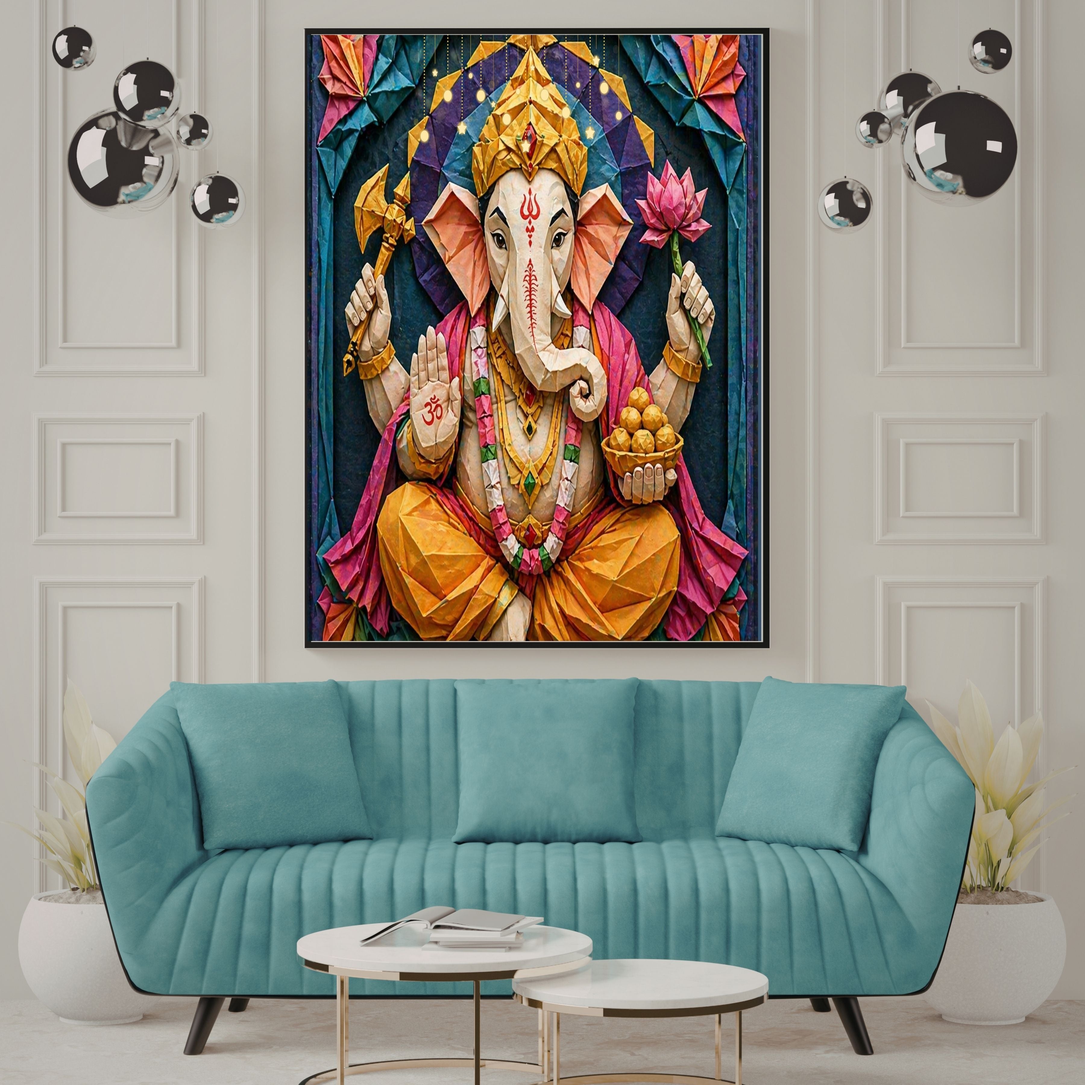 Lord Ganesha Wall Art Printable | Ganapathi Digital Download | Hindu God Decor | Spiritual Poster | Ganesh Chaturthi Gift | 11 Sizes Included|sp9