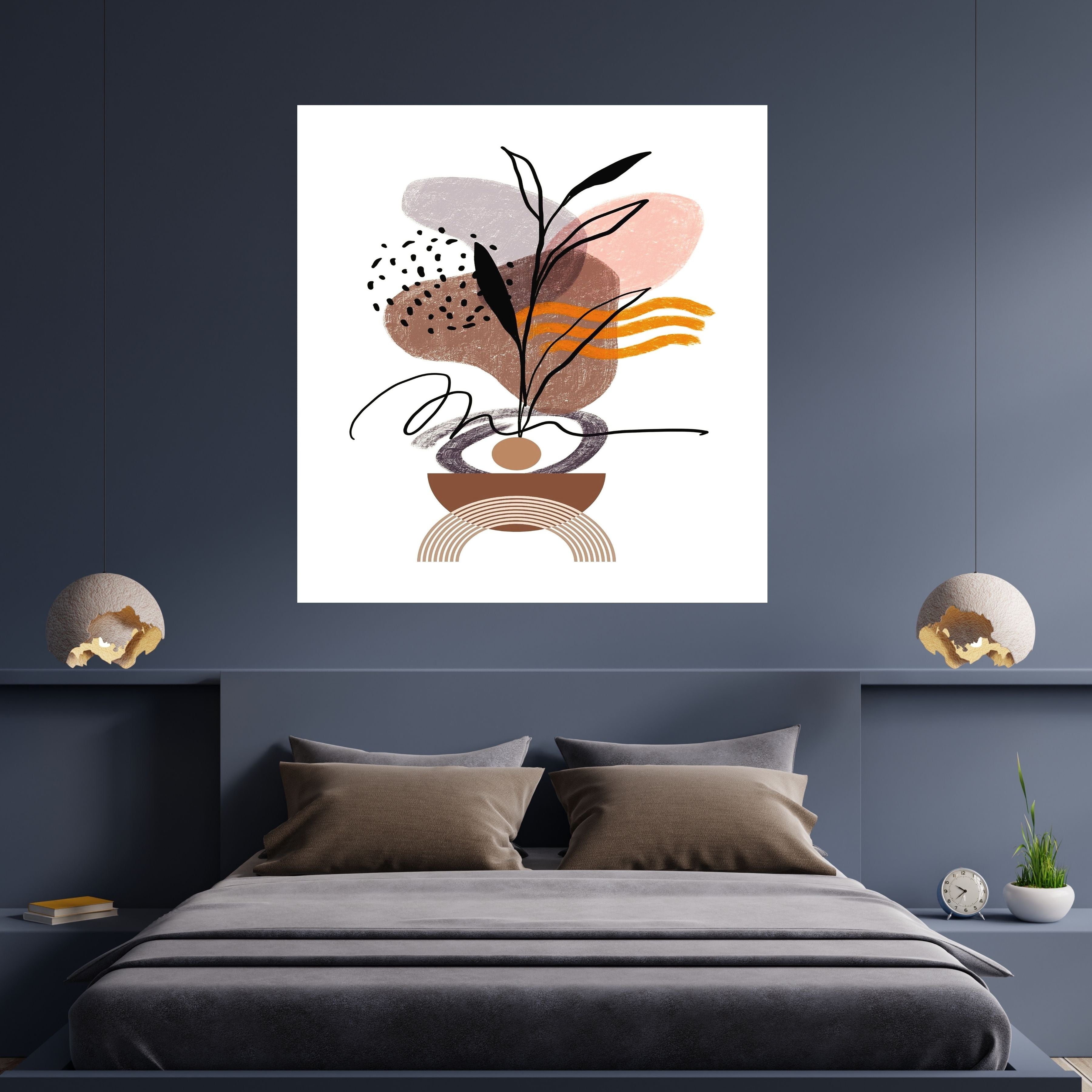 Commercial use Modern boho Wall Art Printable, Minimalist Wall Decor, Abstract modern Art Print, Neutral Aesthetic Wall Hanging, Living Room Bedroom Decor, Gallery Wall Art, Instant Download|m46c