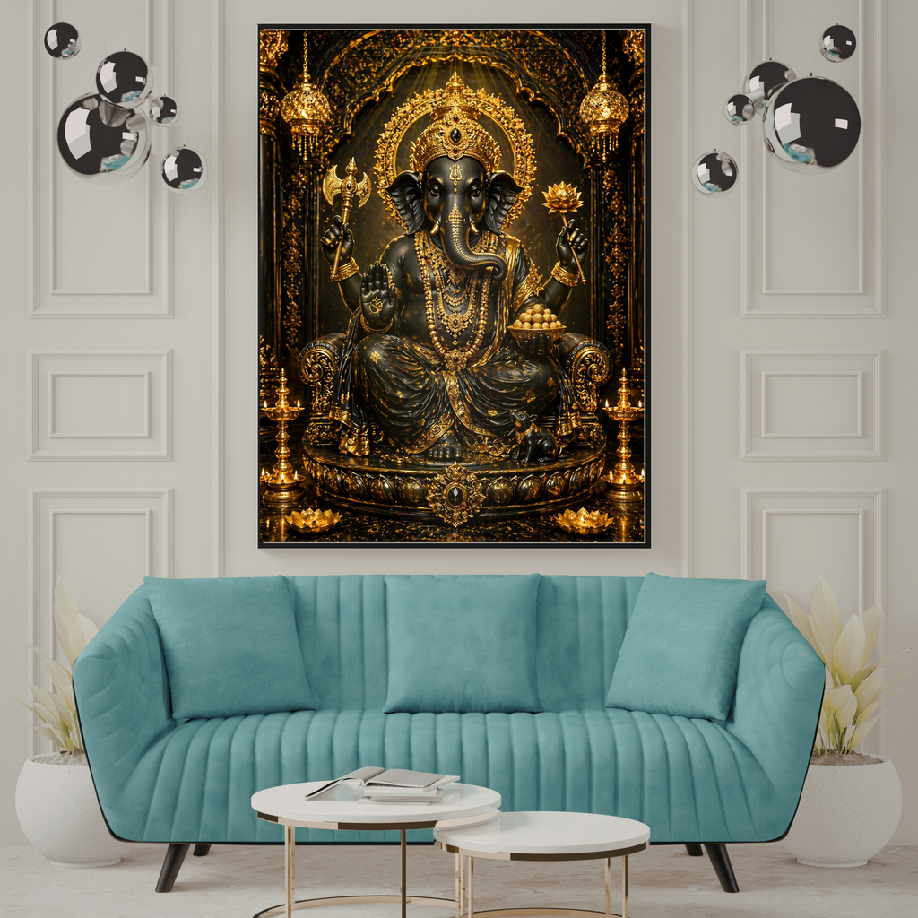 Lord Ganesha Wall Art Printable | Ganapathi Digital Download | Hindu God Decor | Spiritual Poster | Ganesh Chaturthi Gift | 11 Sizes Included|sp6