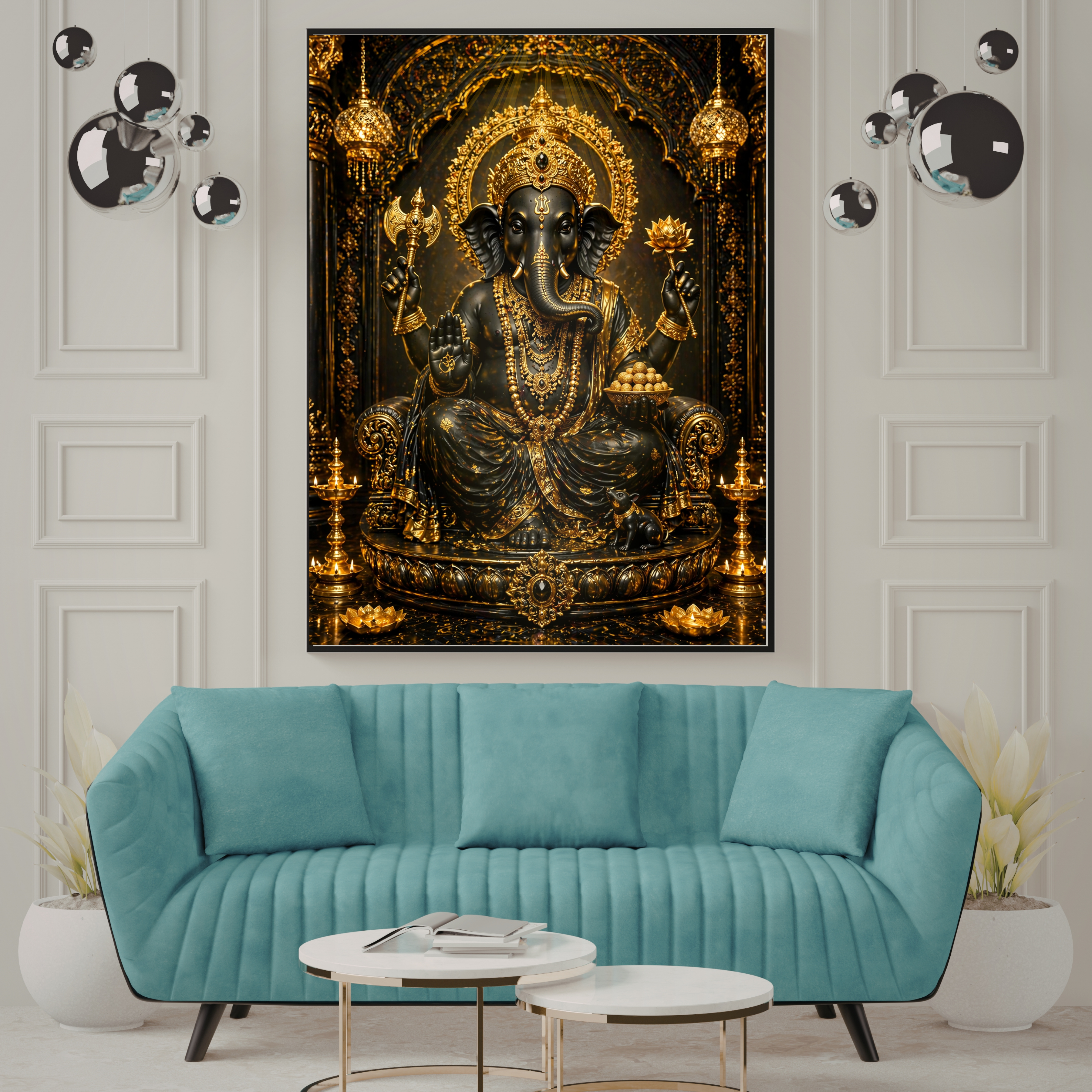 Lord Ganesha Wall Art Printable | Ganapathi Digital Download | Hindu God Decor | Spiritual Poster | Ganesh Chaturthi Gift | 11 Sizes Included|sp6