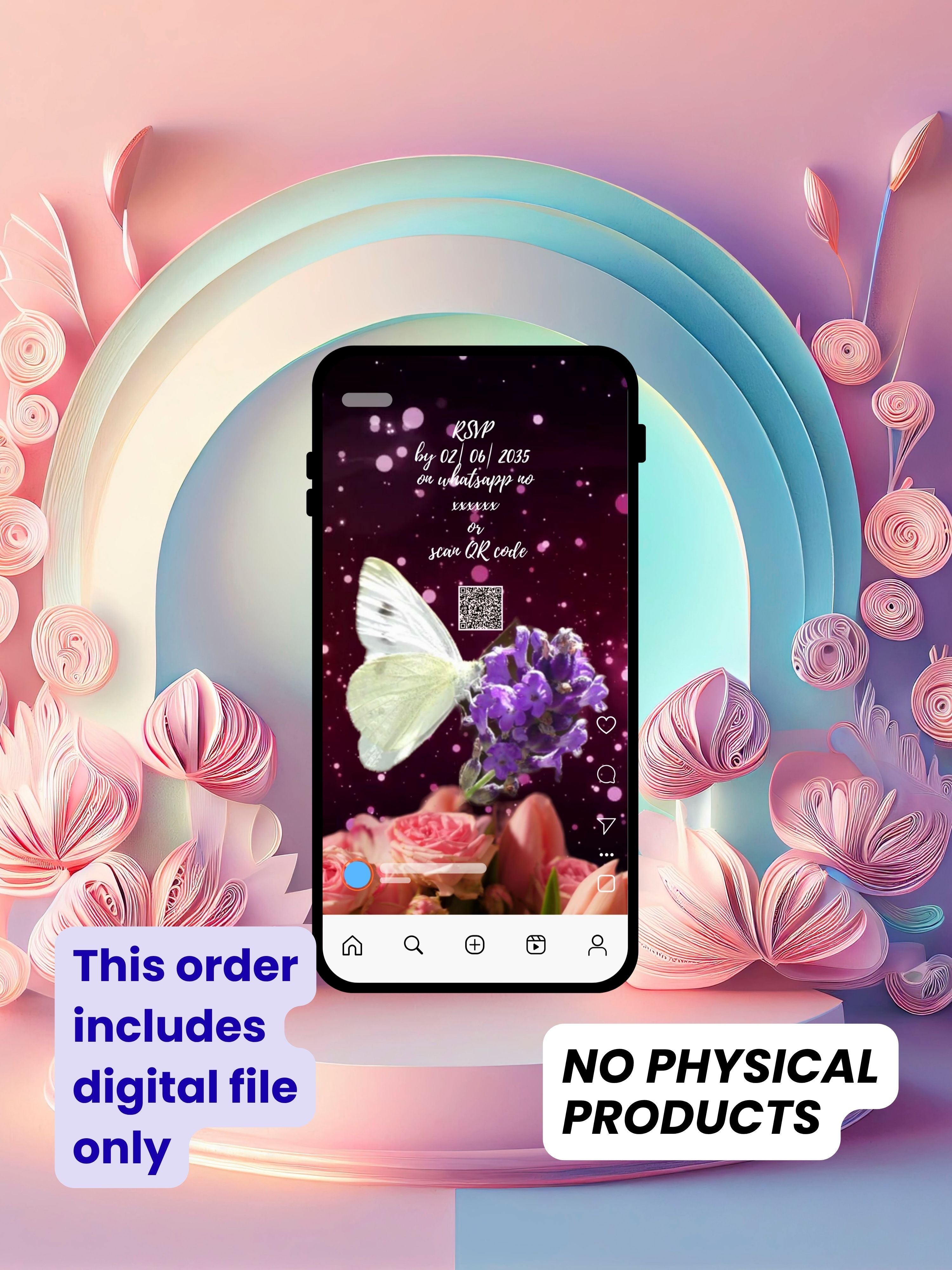 BUTTERFLY Birthday Invitation Video | Editable Canva pro Template | Kids Party Invite | Digital Download|ki43
