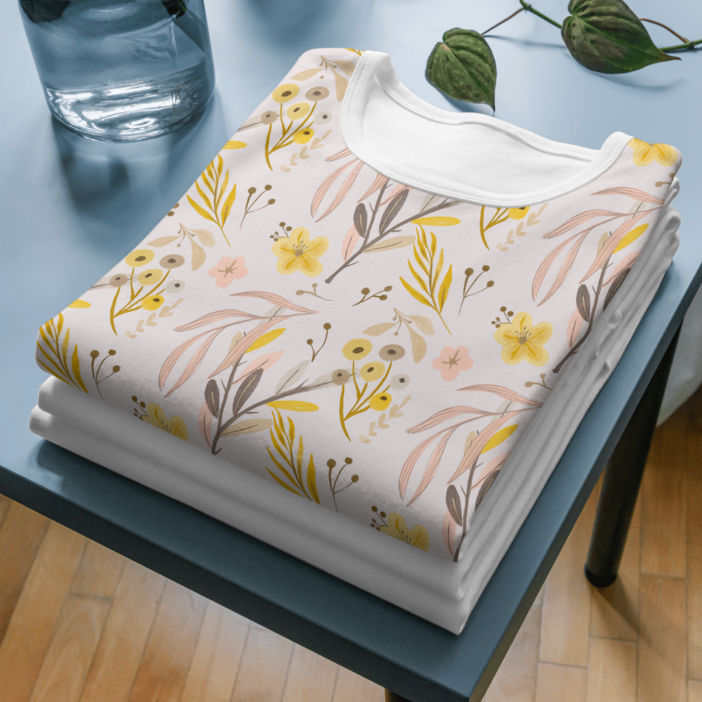 Sunshine Yellow Botanical Meadow Seamless Pattern Bundle 10 Colourways Commercial Use - Floral Digital Paper POD Etsy Modern Home Boho Stationery Scandi Meadow Fabric