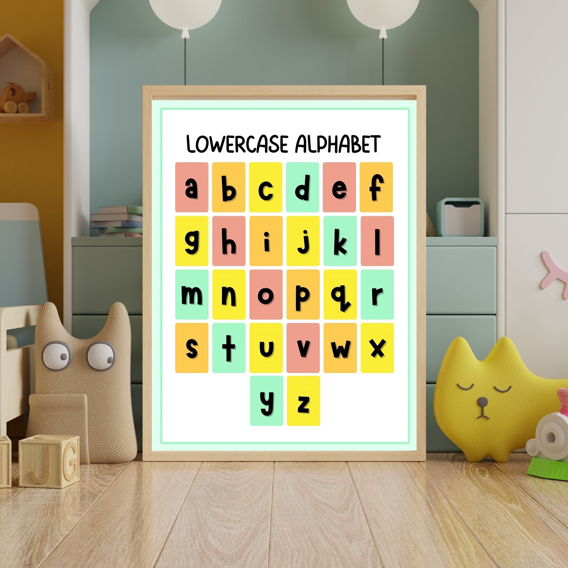 Commercial Use bundle of 15 designs in 11+ sizes,Alphabet Wall Art Printable, ABC Learning Poster, Kids Educational Decor, Nursery Wall Art, Preschool Classroom Print |ke1c