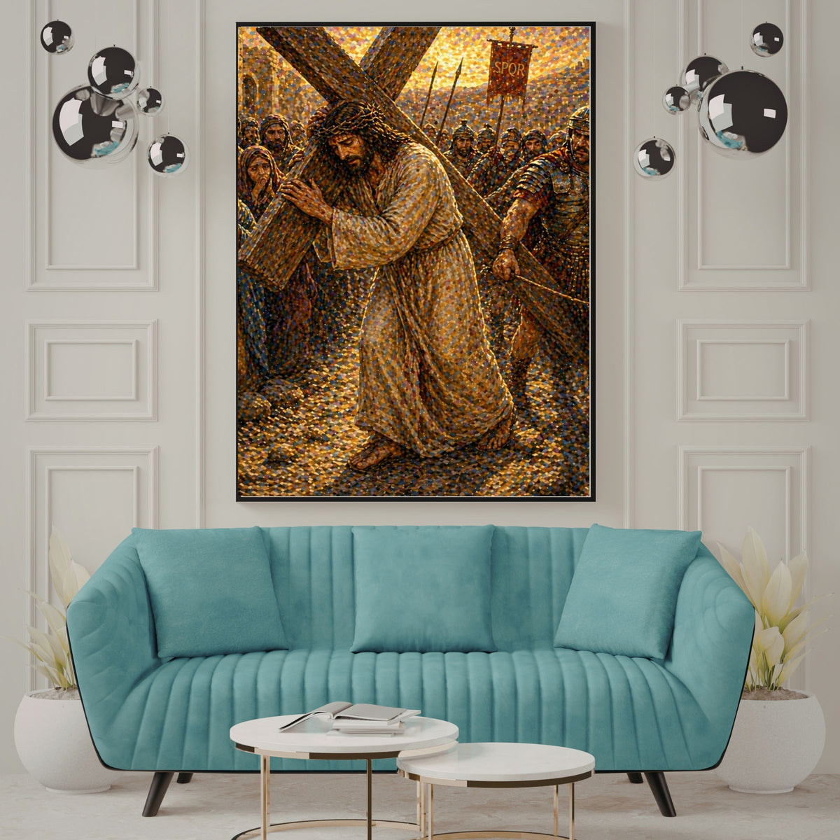 Jesus Carrying the Cross Printable Commercial Use | Via Dolorosa Wall Art Resell License | POD Good Friday Lent Etsy Seller Passion Bundle