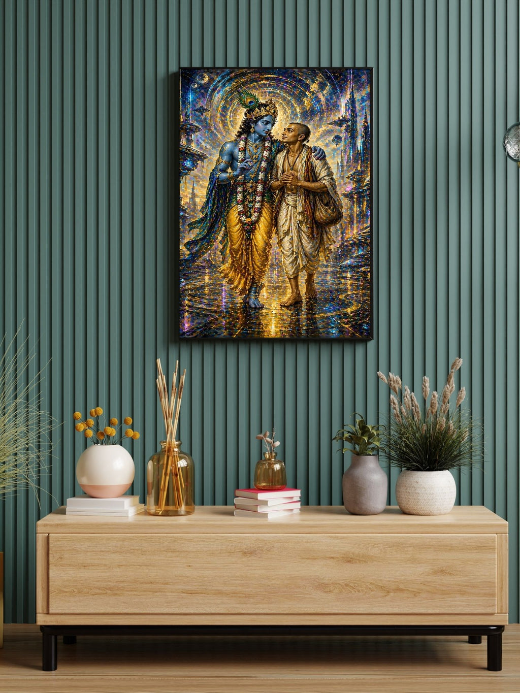 Lord Krishna Wall Art Printable, Krishna Digital Download, Hindu Wall Decor, Spiritual Home Decor, Pooja Room Art, Krishna Poster, Temple Artwork|sp70