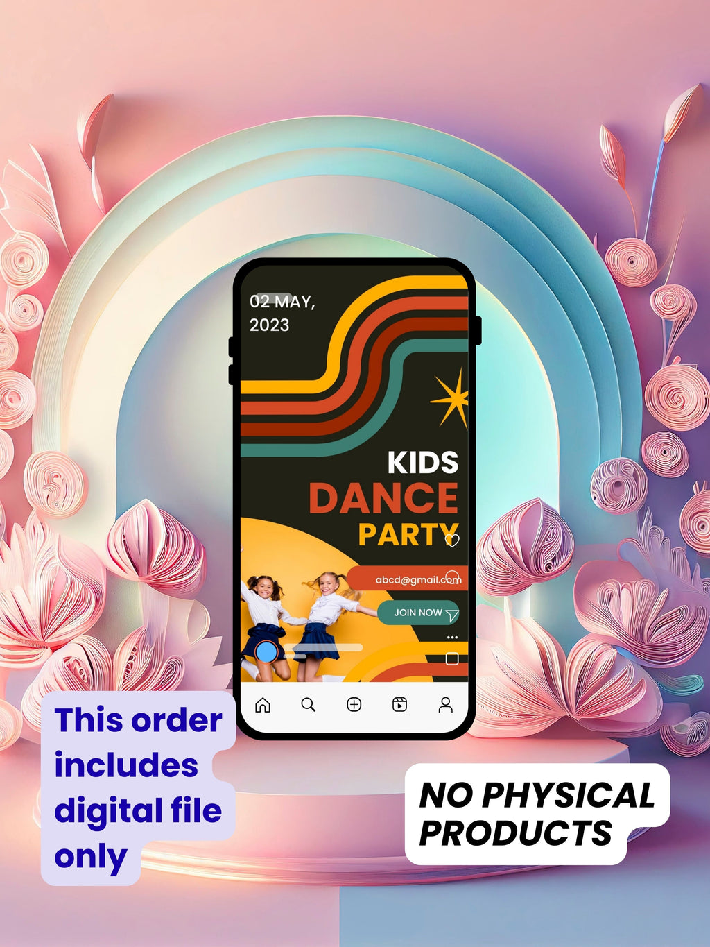 Commercial use DANCE join party Invitation Video | Editable Canva pro Template | Kids Party Invite | Digital Download|ki27c