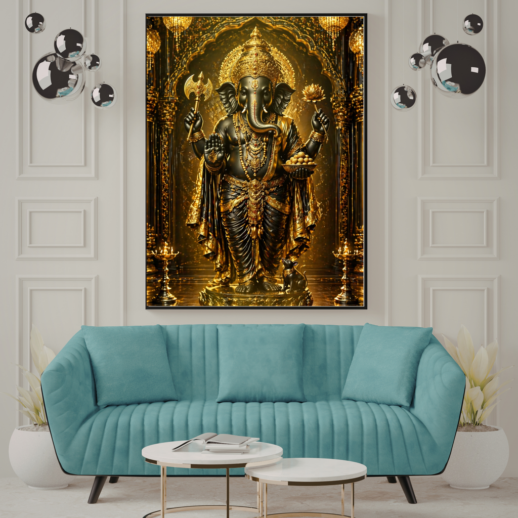 Lord Ganesha Wall Art Printable | Ganapathi Digital Download | Hindu God Decor | Spiritual Poster | Ganesh Chaturthi Gift | 11 Sizes Included|sp5