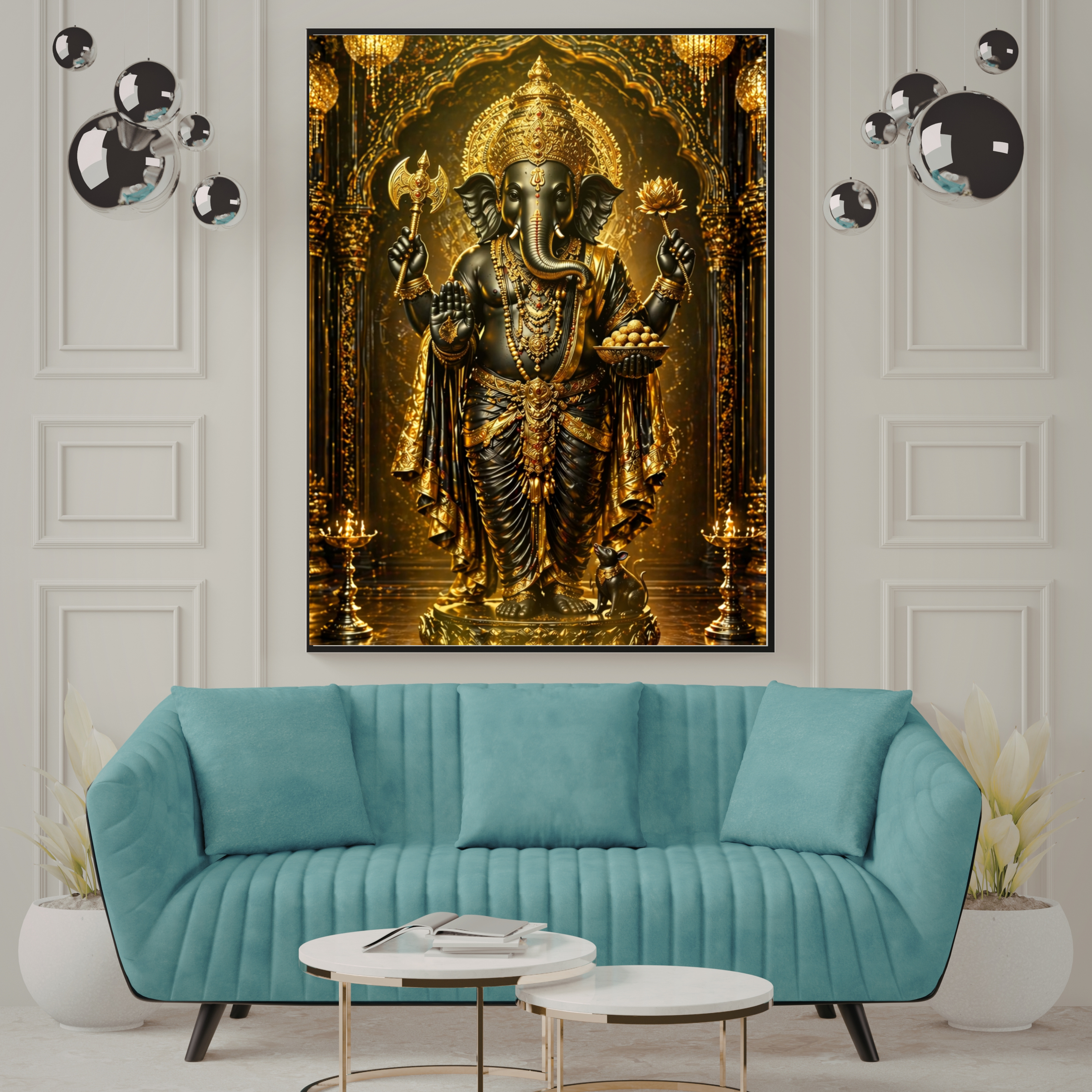 Lord Ganesha Wall Art Printable | Ganapathi Digital Download | Hindu God Decor | Spiritual Poster | Ganesh Chaturthi Gift | 11 Sizes Included|sp5