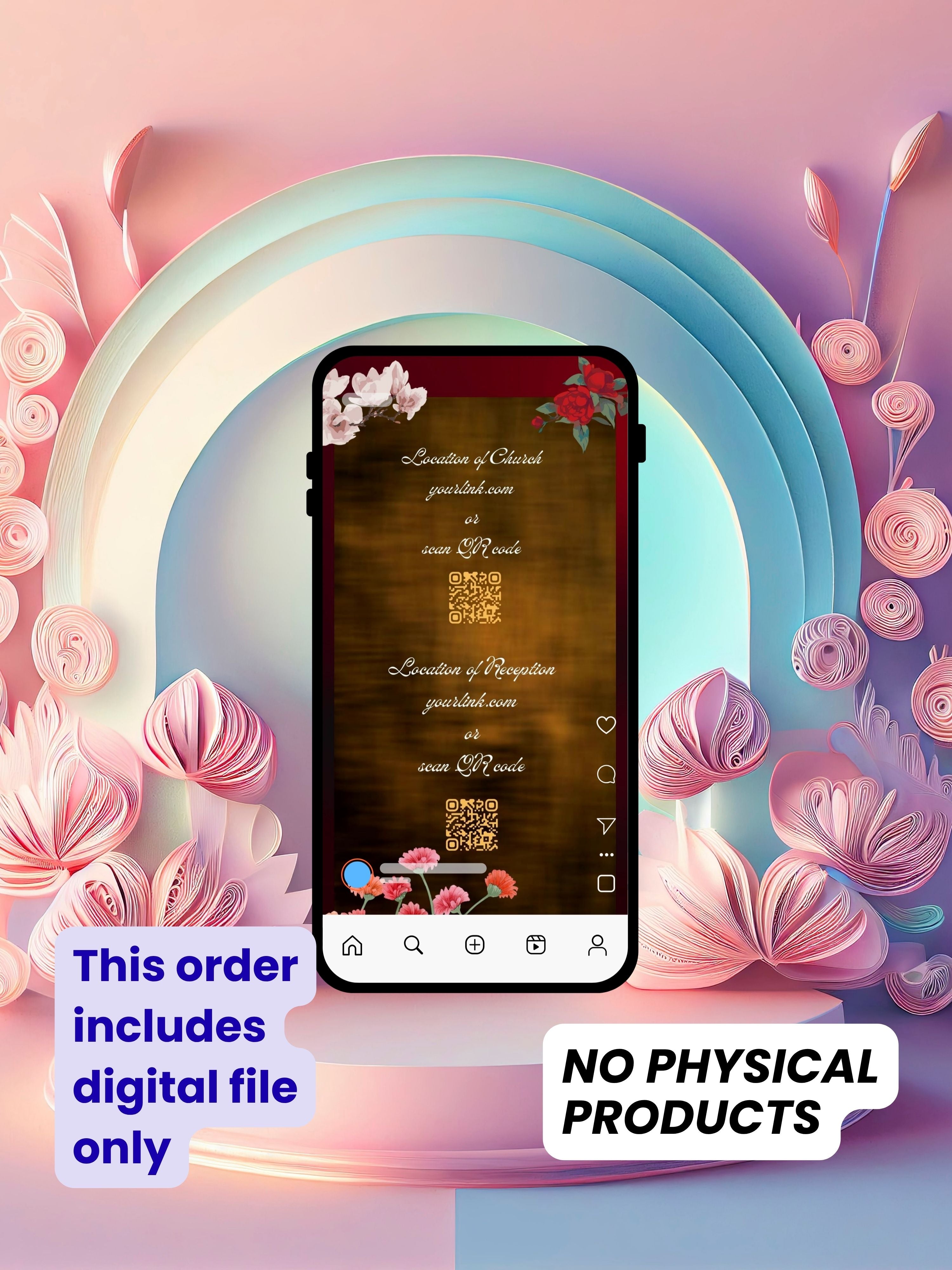 WI0009-CHURCH WEDDING Invitation Video Template | Editable Christian Wedding Invite |Digital Wedding Invitation |Wedding Video