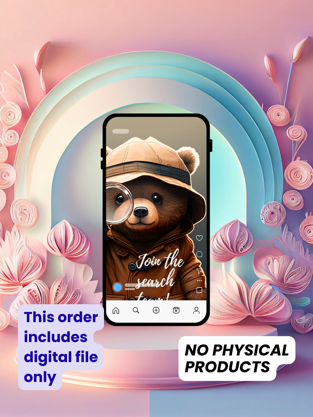 DETECTIVE kids Birthday Video Invitation | Canva Pro Template | Mystery Kids Party Invite | Spy Birthday Video | Instant Download|ki39