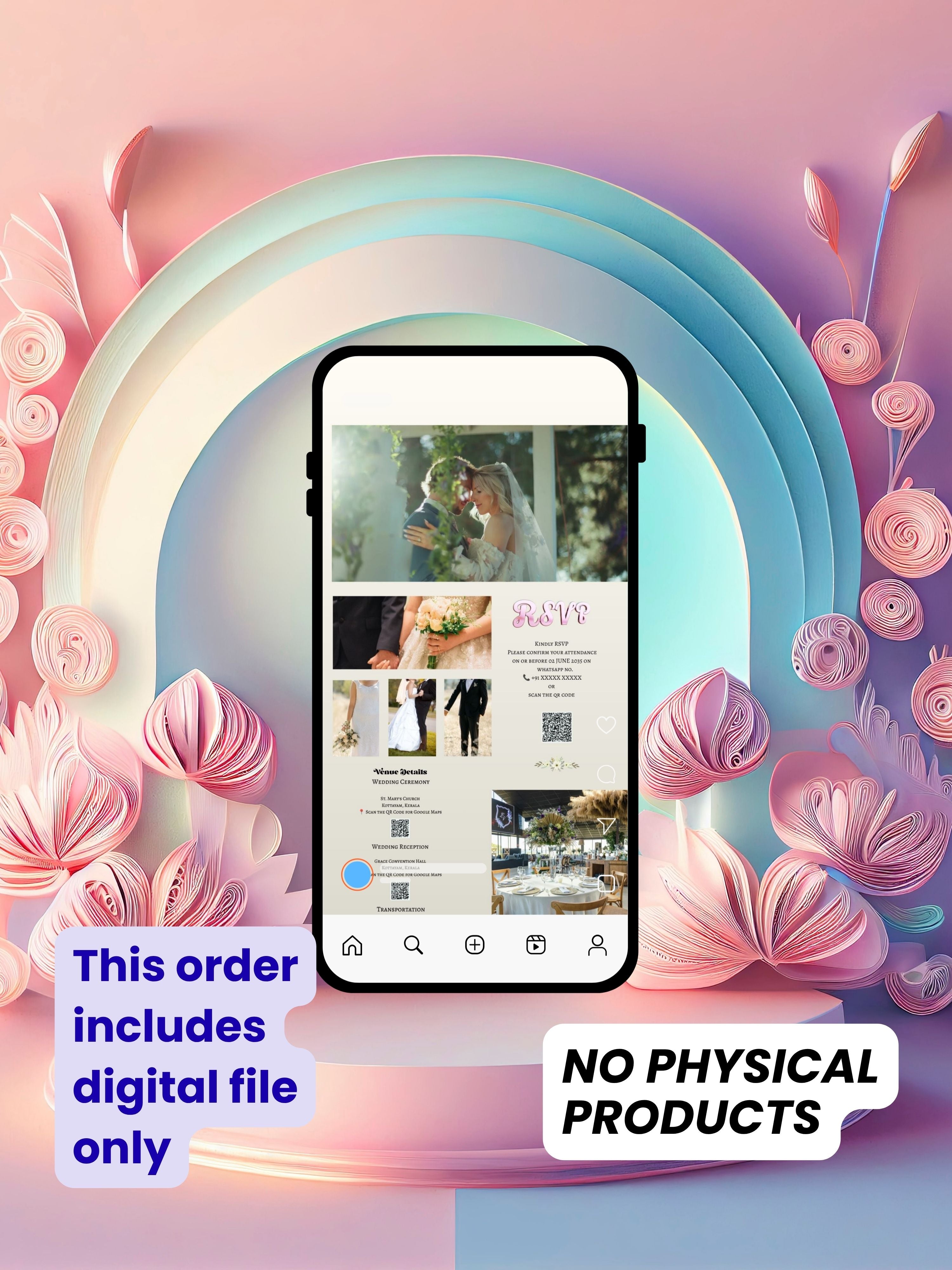 WI0018C-Commercial Use CHURCH WEDDING Invitation Video Template | Editable Christian Wedding Invite |Digital Wedding Invitation |Wedding Video