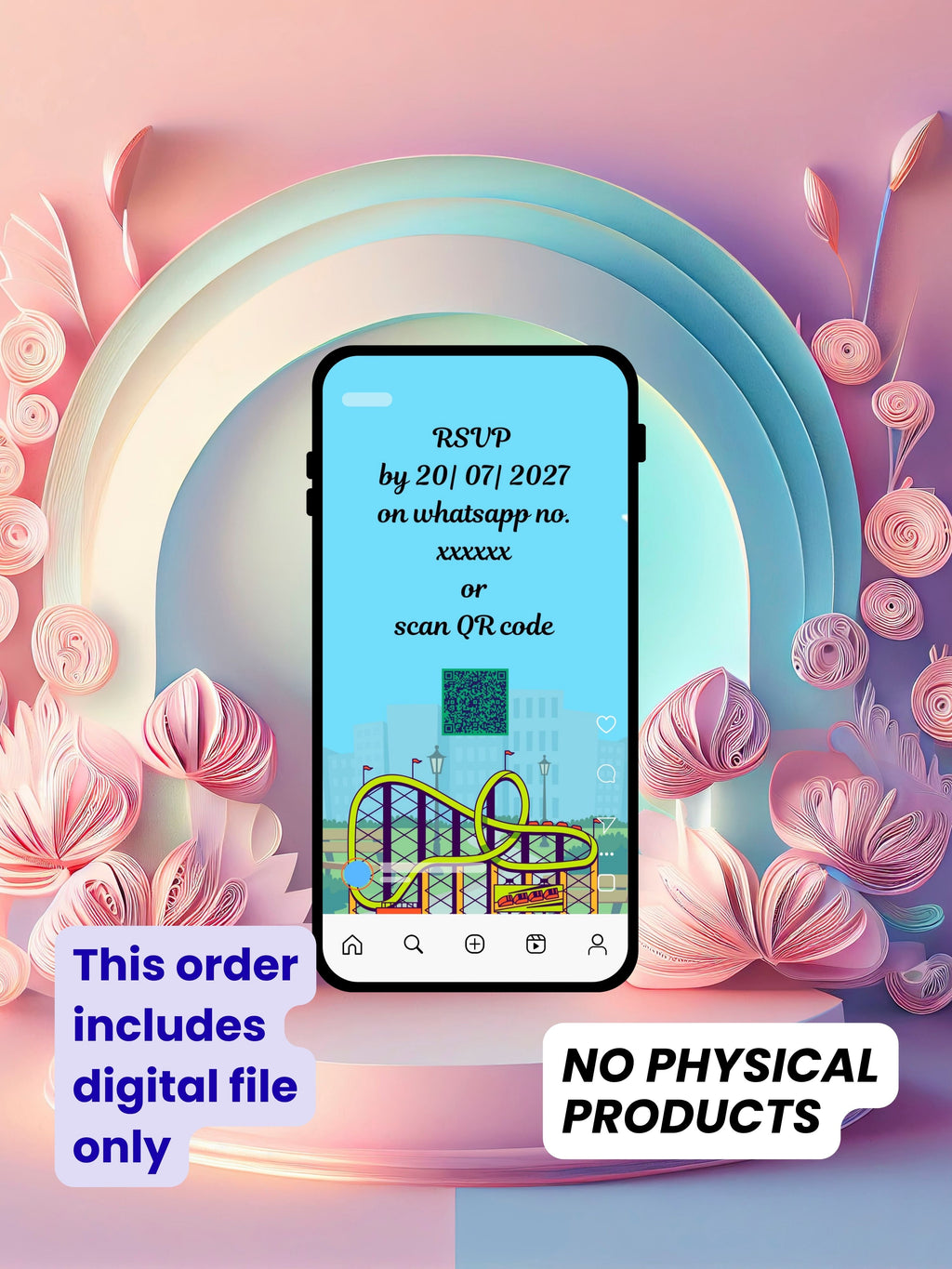 TOY RIDE Birthday Invitation Video | Editable Canva pro Template | Kids Party Invite | ki47