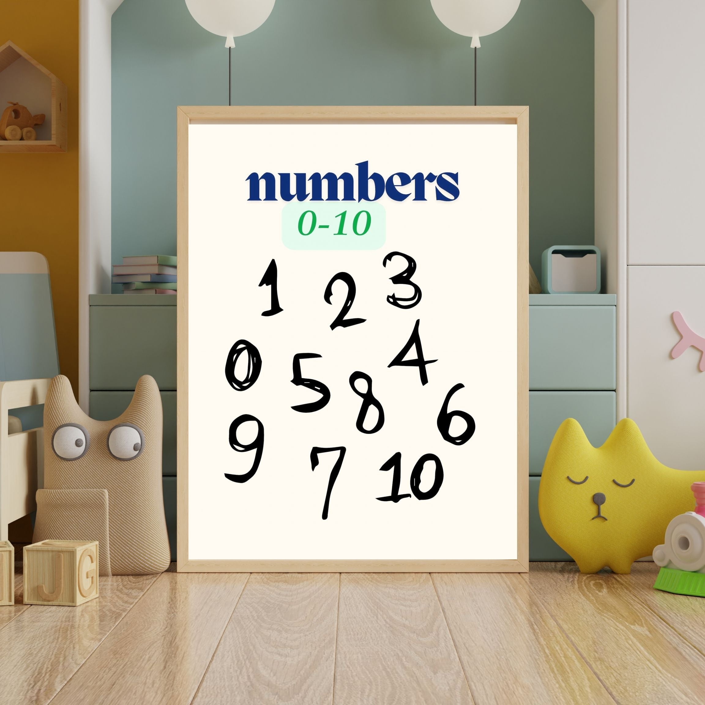 Number Wall Art for Kids 11+ sizes, Counting Poster Printable, Educational Nursery Decor, Preschool Learning Print, Math Wall Art, Digital Download|ke2-13