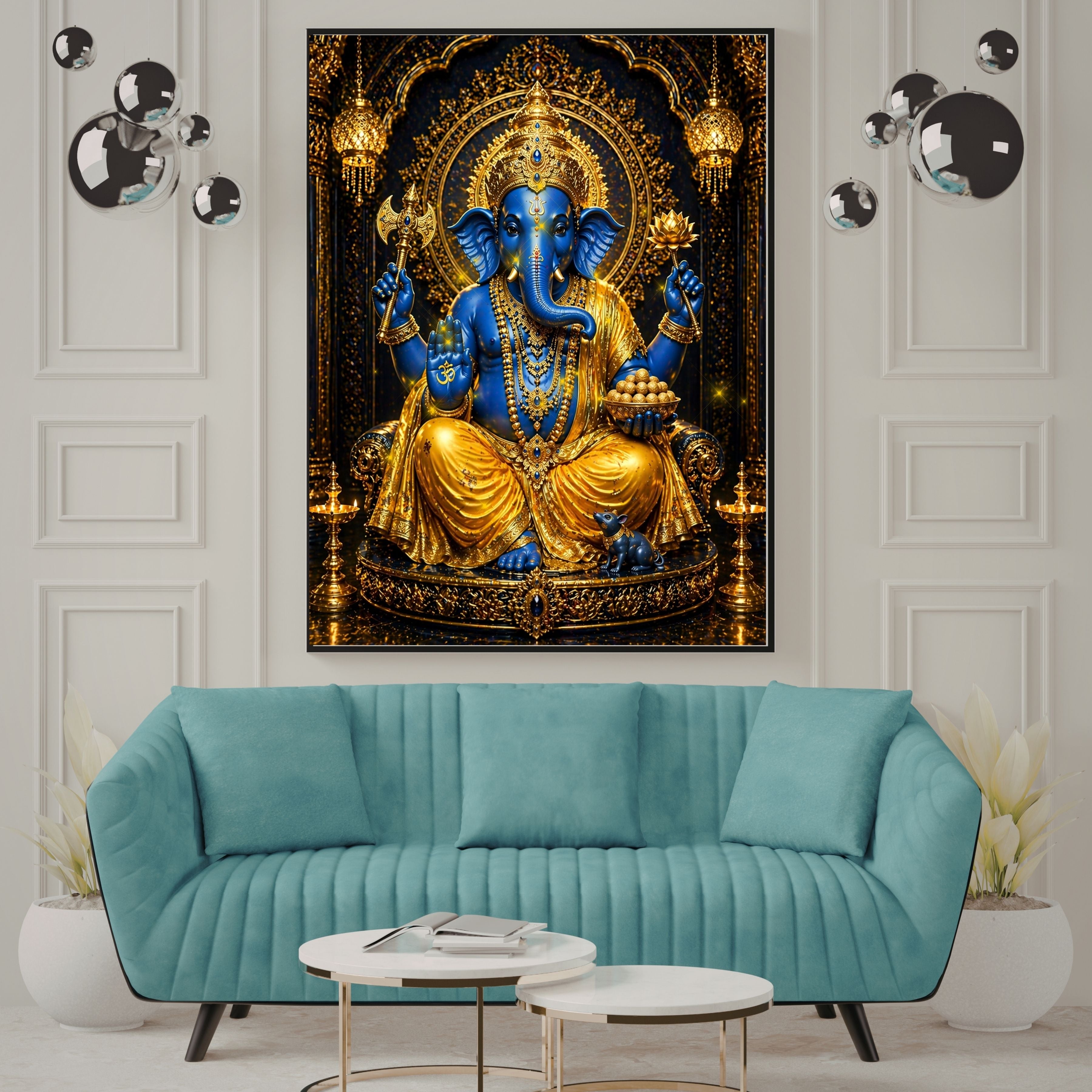 Lord Ganesha Wall Art Printable | Ganapathi Digital Download | Hindu God Decor | Spiritual Poster | Ganesh Chaturthi Gift | 11 Sizes Included|sp8