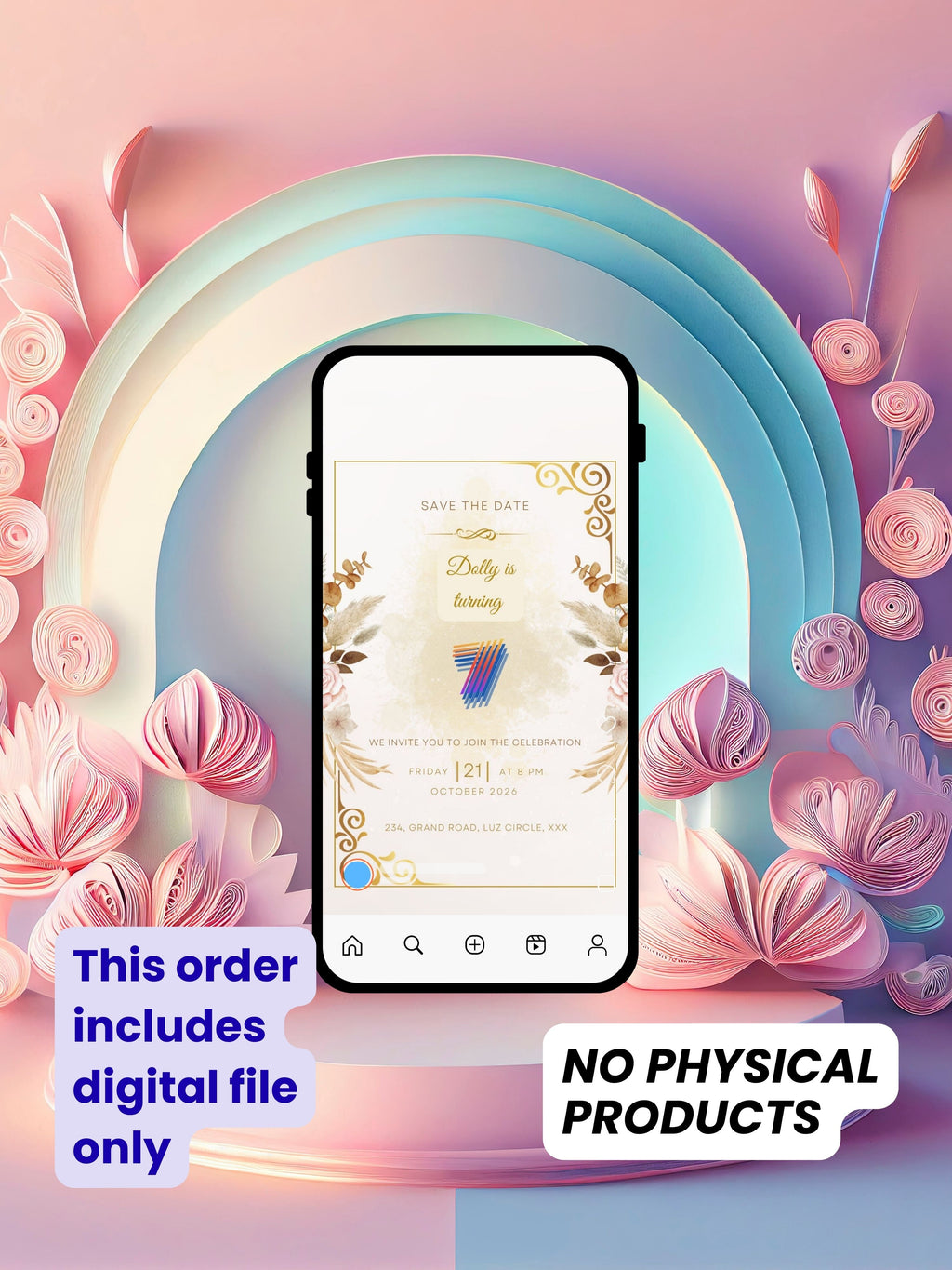 Commercial use NATURE THEME Editable Birthday Video Invitation | Canva Pro Template | Woodland Kids Party Invite | Instant Download|ki15c