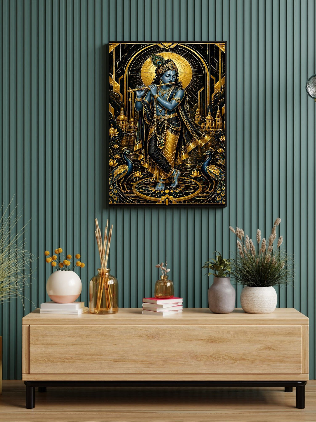 Lord Krishna Wall Art Printable, Krishna Digital Download, Hindu Wall Decor, Spiritual Home Decor, Pooja Room Art, Krishna Poster, Temple Artwork|sp61