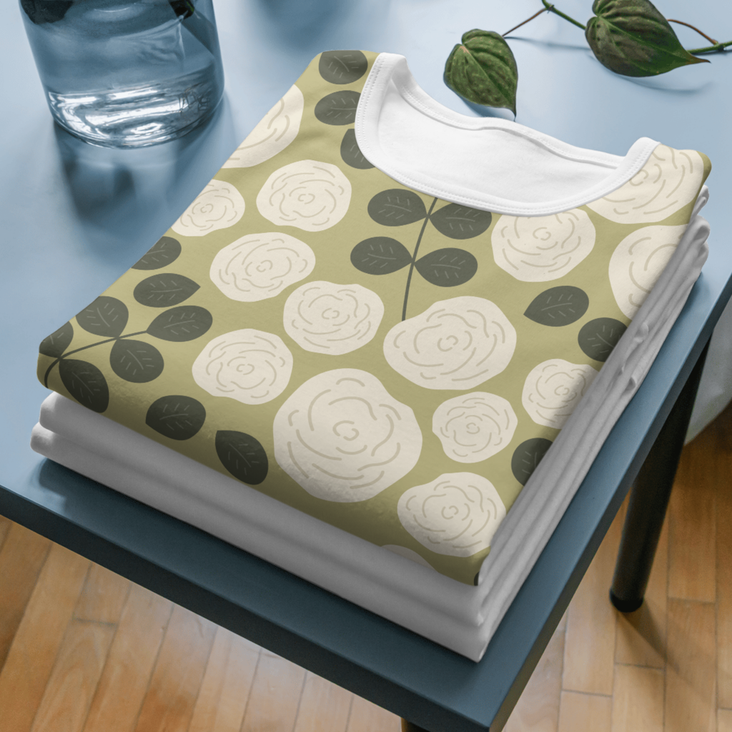 Sage Green White Camellia Rose Seamless Pattern Bundle 10 Colourways Commercial Use - Botanical Digital Paper POD Etsy Modern Home Luxury Bridal Scandi Botanical Fabric