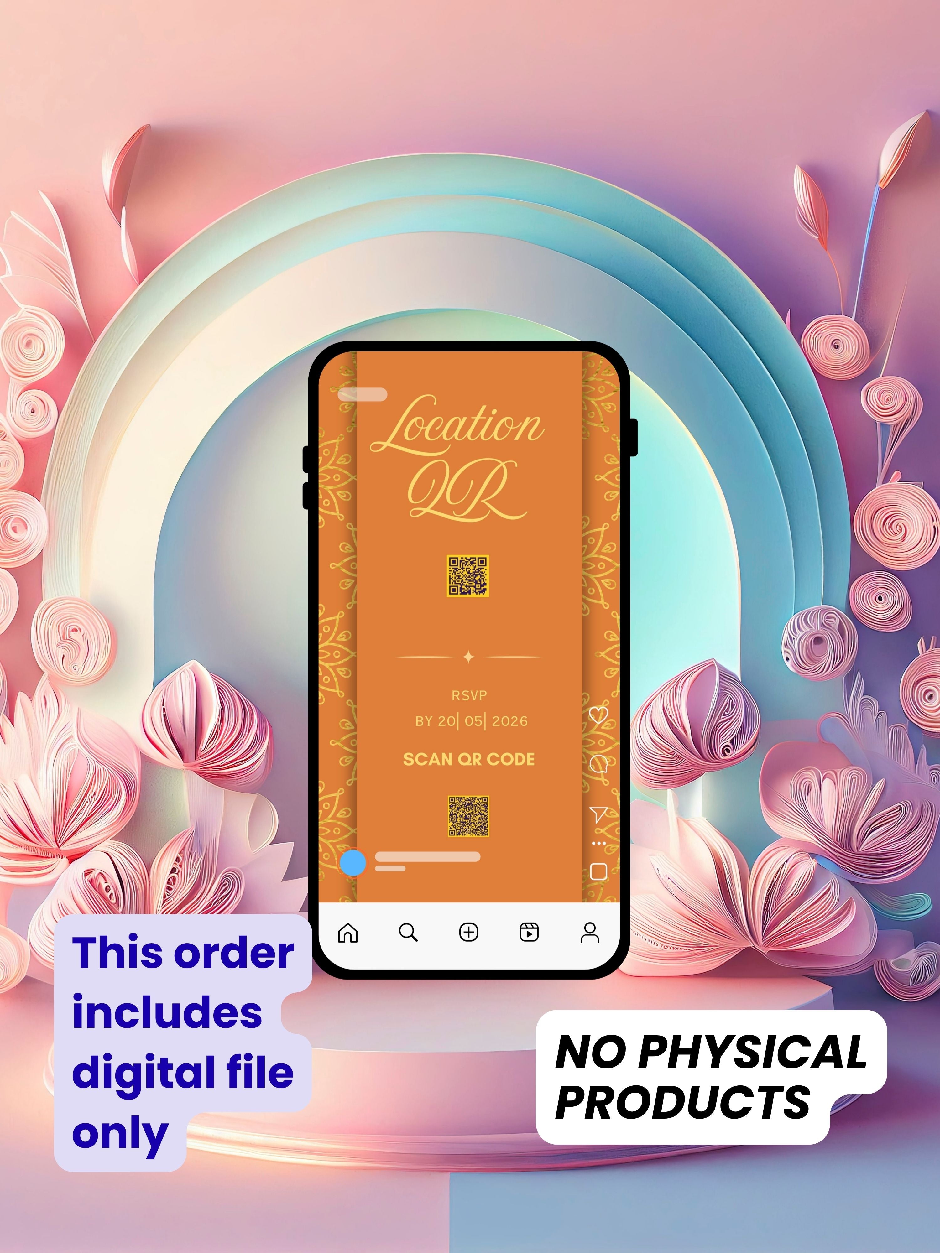 WI0020C-Commercial Use HINDU WEDDING Invitation Video Template | Editable Indian Wedding Invite | Canva Digital Wedding Invitation | Luxury Save the Date | Wedding Video