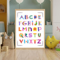 Alphabet Wall Art Printable, ABC Learning Poster, Kids Educational Decor, Nursery Wall Art, Preschool Classroom Print, Homeschool Decor, Digital Download|ke1-5