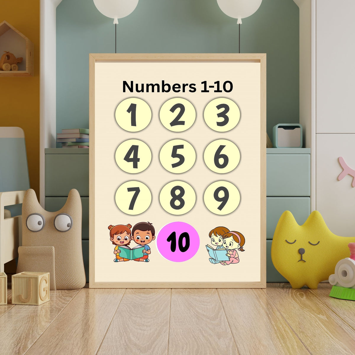 Number Wall Art for Kids 11+ sizes, Counting Poster Printable, Educational Nursery Decor, Preschool Learning Print, Math Wall Art, Digital Download|ke2-1