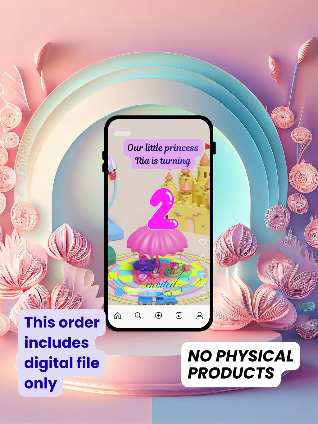 TOY RIDE Birthday Invitation Video | Editable Canva pro Template | Kids Party Invite | ki48