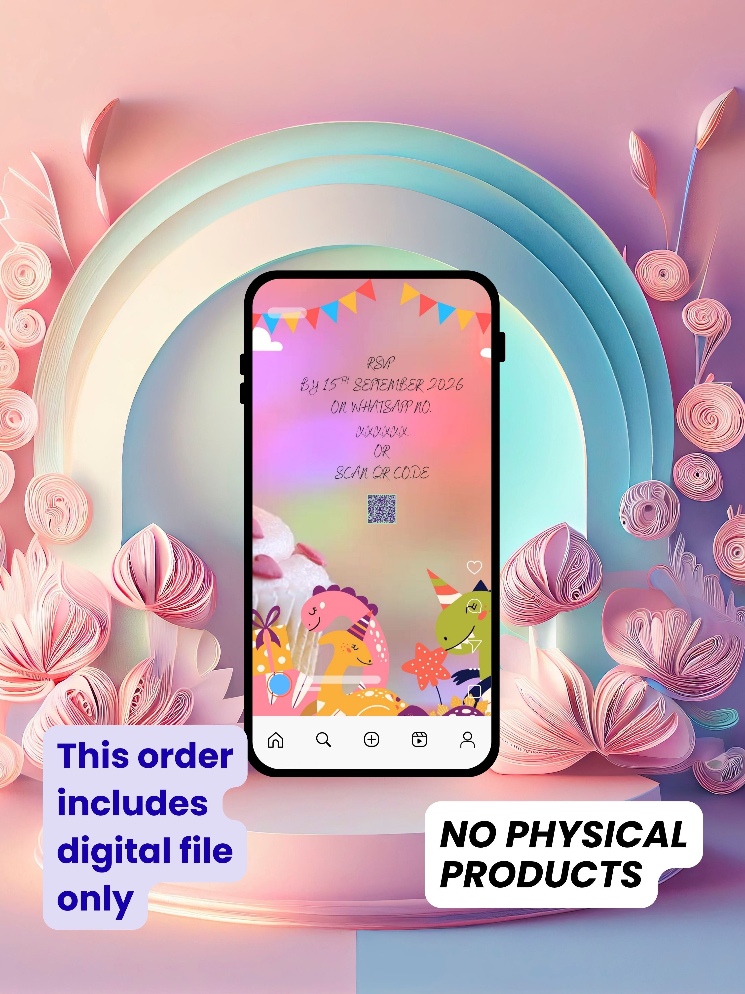 commercial use DINOSAUR Birthday Invitation Video | Editable Canva pro Template | Kids Party Invite | Digital Download|ki20c