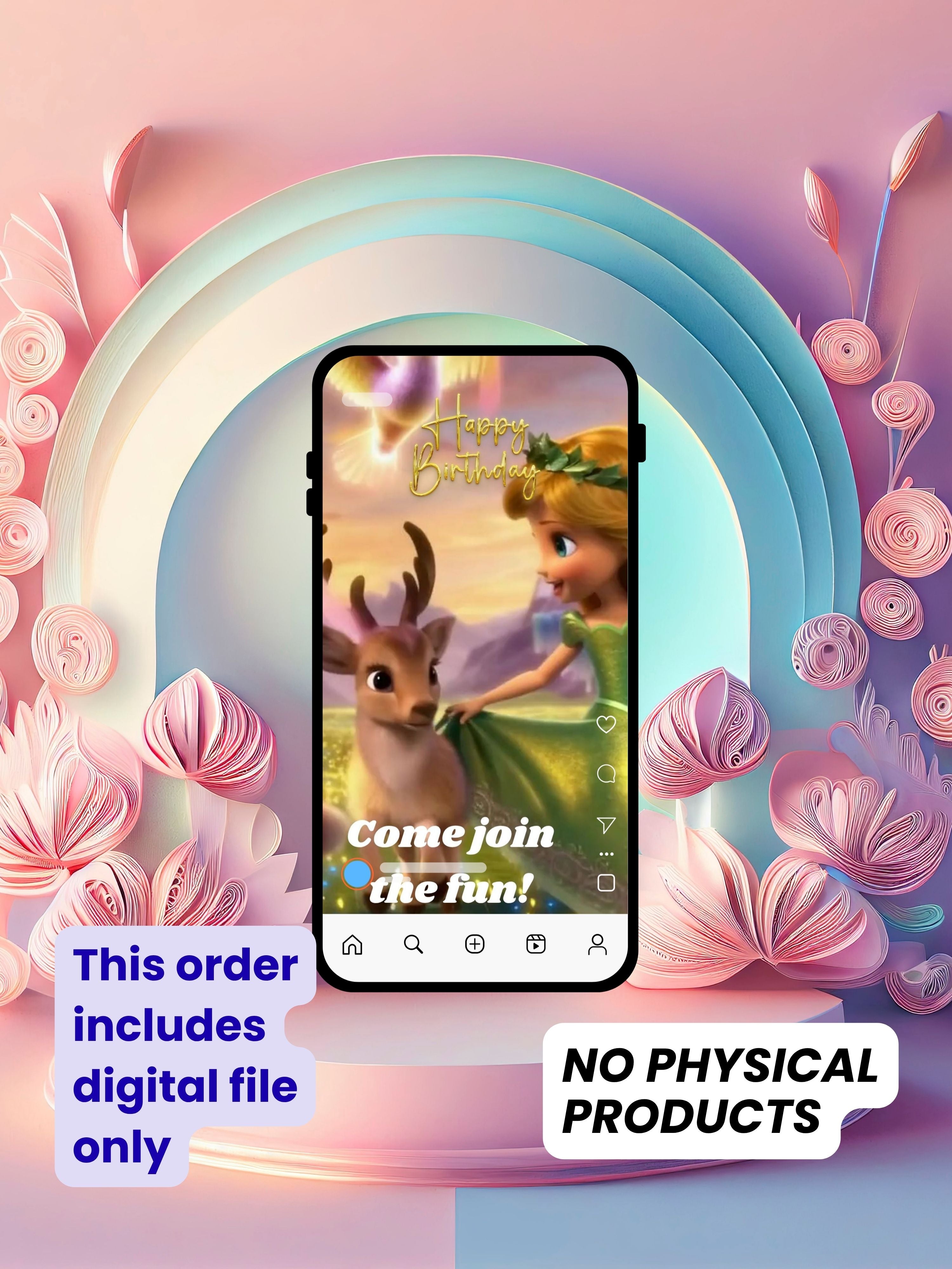 commercial use ANIMAL THEME Birthday Invitation Video | Editable Canva pro Template | Kids Party Invite | ki5c