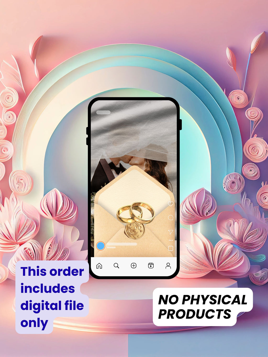 WI0002-CHURCH WEDDING Invitation Video Template | Editable Christian Wedding Invite |Digital Wedding Invitation |Wedding Video