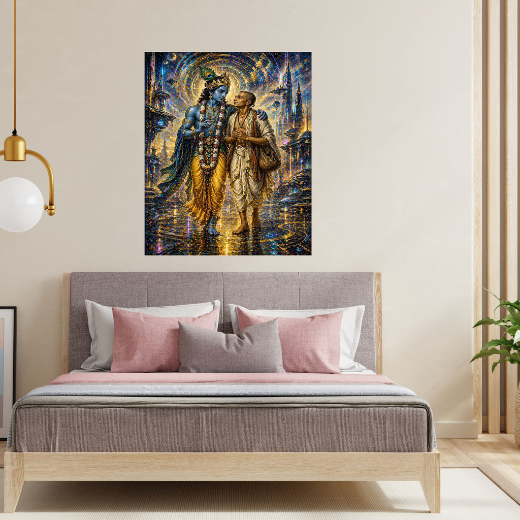 Lord Krishna Wall Art Printable, Krishna Digital Download, Hindu Wall Decor, Spiritual Home Decor, Pooja Room Art, Krishna Poster, Temple Artwork|sp70