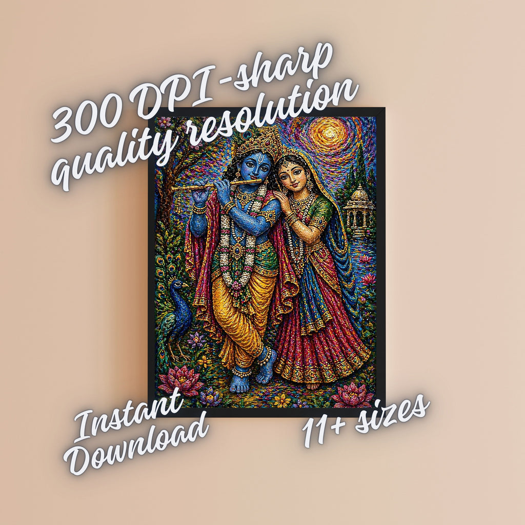 Commercial Use Lord Krishna Wall Art Bundle | Hindu Printable Decor | Commercial Use License Included | Spiritual Home Decor | Pooja Room Prints | Digital Download|sp51c