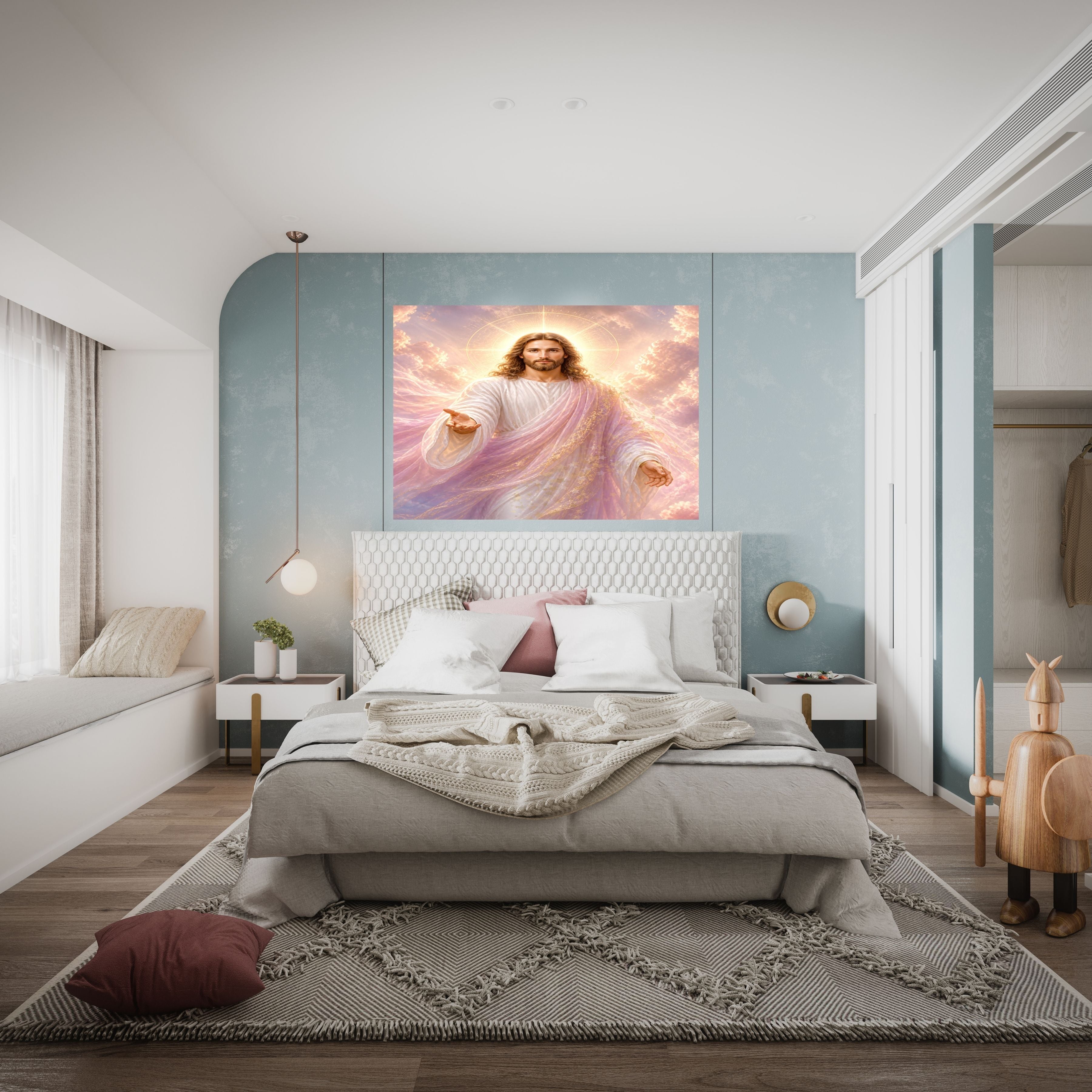 Jesus Wall Art Printable Set, Christian Nursery Decor, Bible Story Prints, Jesus with Children, Good Shepherd, Baptism, Faith Gift|sp43
