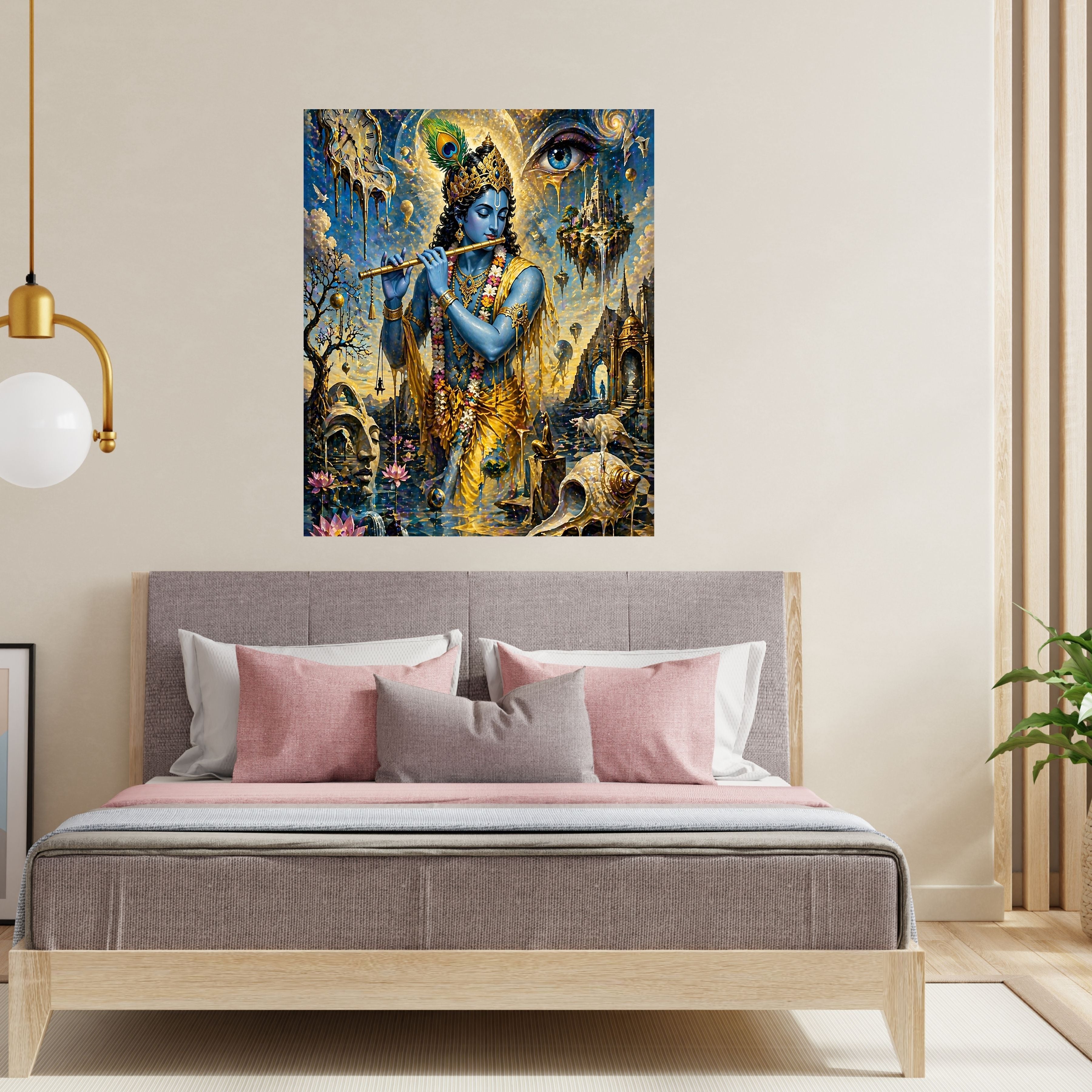 Commercial Use Lord Krishna Wall Art Bundle | Hindu Printable Decor | Commercial Use License Included | Spiritual Home Decor | Pooja Room Prints | Digital Download|sp65c