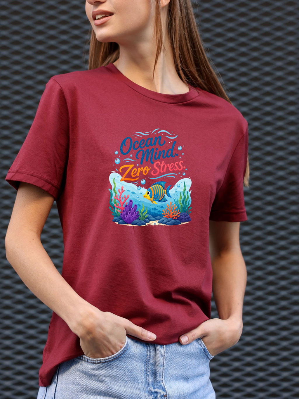 Under The Sea PNG, Ocean T-Shirt Design, Sea Life Graphic, Beach Lover Gift, Marine Life PNG, Coastal Aesthetic, Print On Demand Design, Digital Download|gr30-11