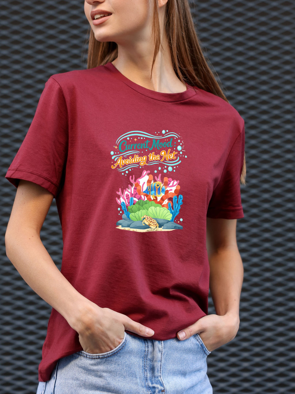Under The Sea PNG, Ocean T-Shirt Design, Sea Life Graphic, Beach Lover Gift, Marine Life PNG, Coastal Aesthetic, Print On Demand Design, Digital Download|gr30-15