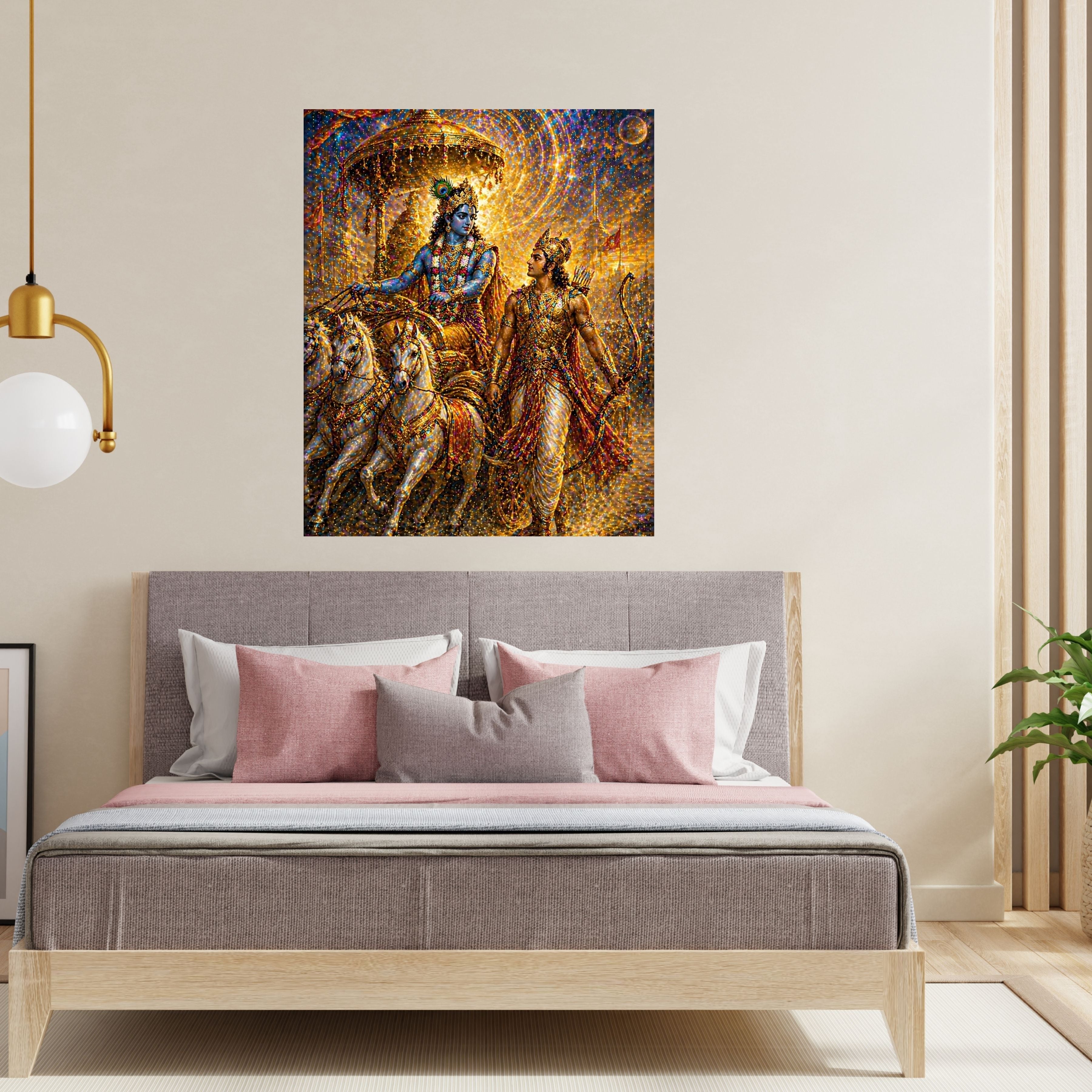 Lord Krishna Wall Art Printable, Krishna Digital Download, Hindu Wall Decor, Spiritual Home Decor, Pooja Room Art, Krishna Poster, Temple Artwork|sp73