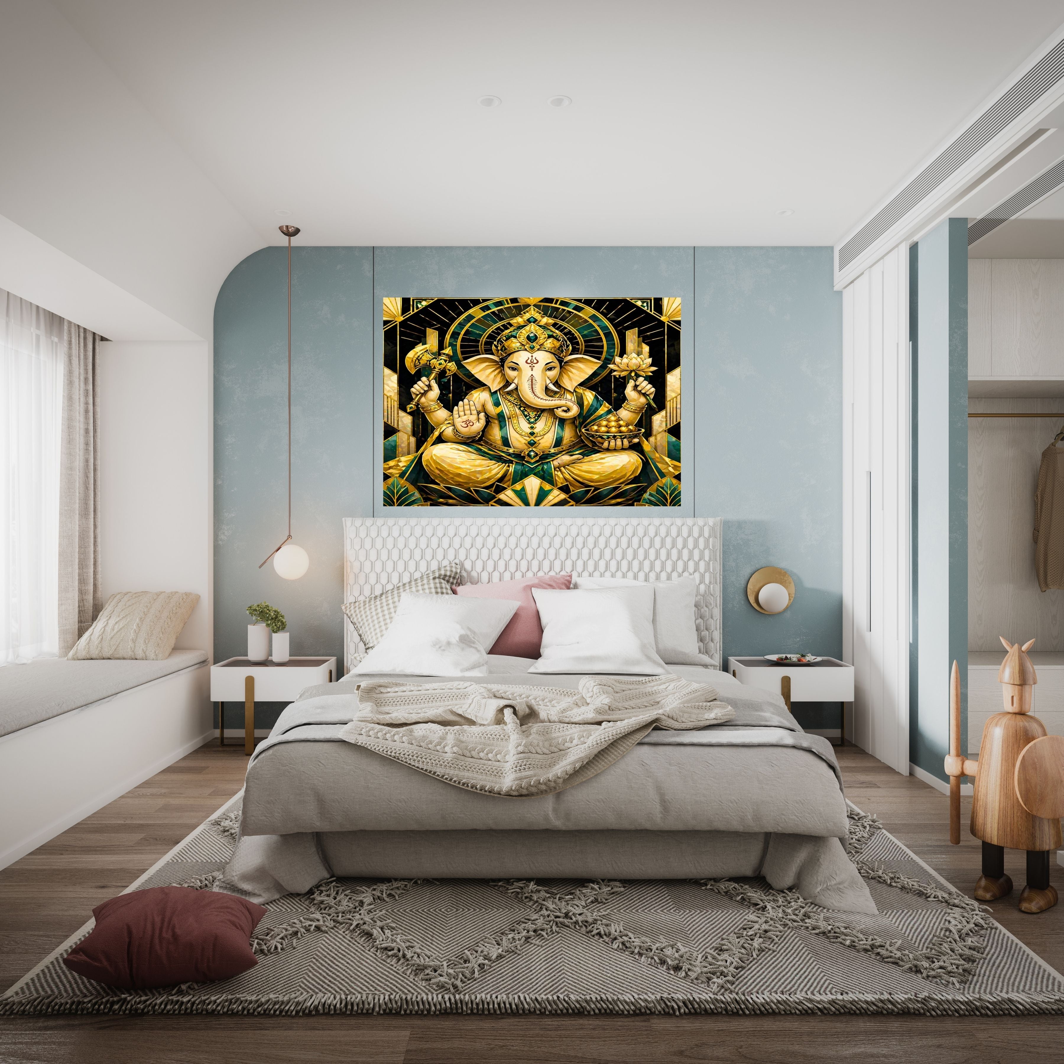Lord Ganesha Wall Art Printable | Ganapathi Digital Download | Hindu God Decor | Spiritual Poster | Ganesh Chaturthi Gift | 11 Sizes Included|sp10