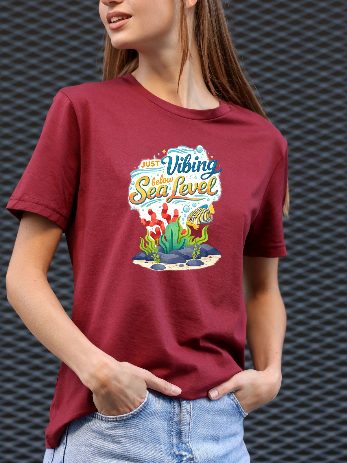 Under The Sea PNG, Ocean T-Shirt Design, Sea Life Graphic, Beach Lover Gift, Marine Life PNG, Coastal Aesthetic, Print On Demand Design, Digital Download|gr30-10