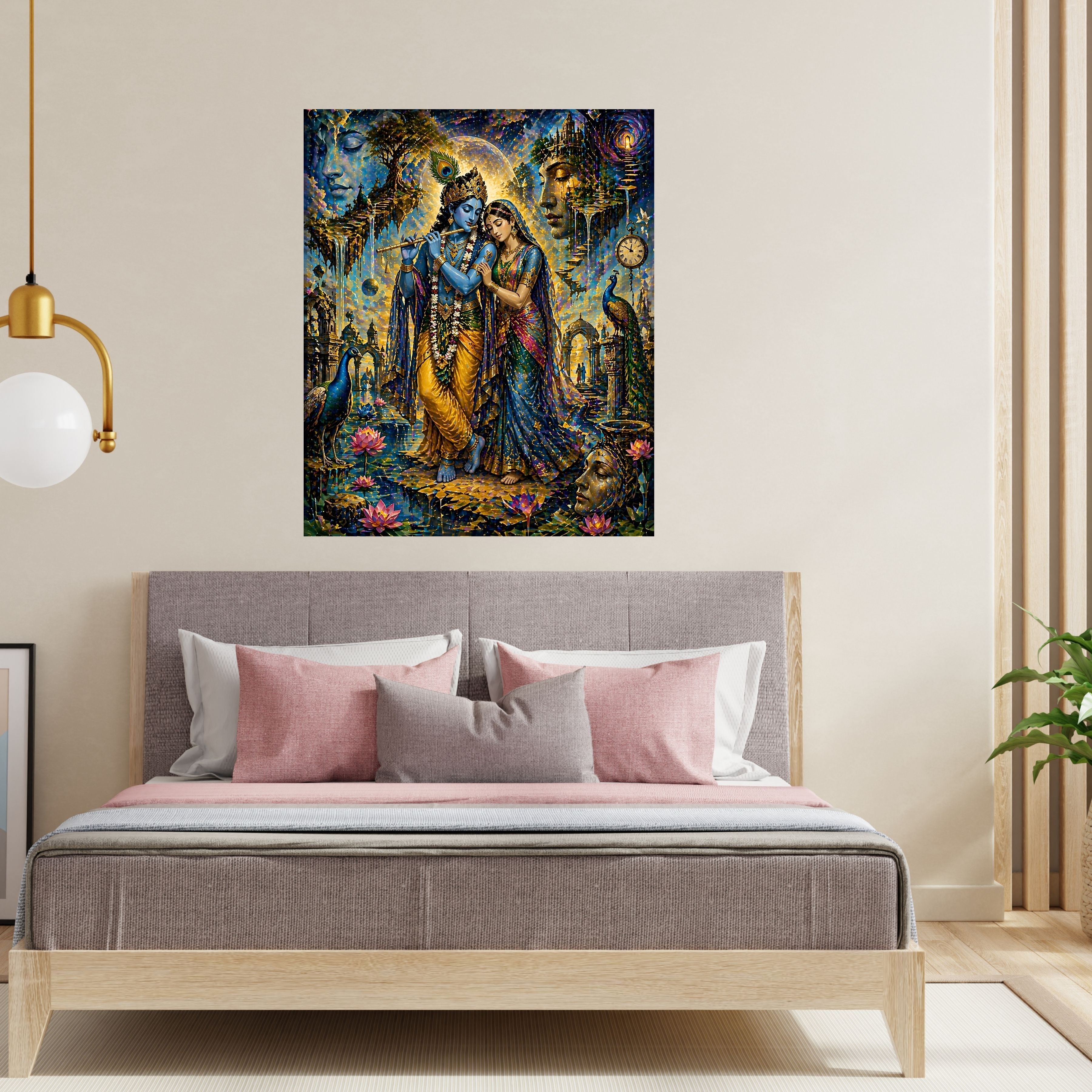 Commercial Use Lord Krishna Wall Art Bundle | Hindu Printable Decor | Commercial Use License Included | Spiritual Home Decor | Pooja Room Prints | Digital Download|sp66c