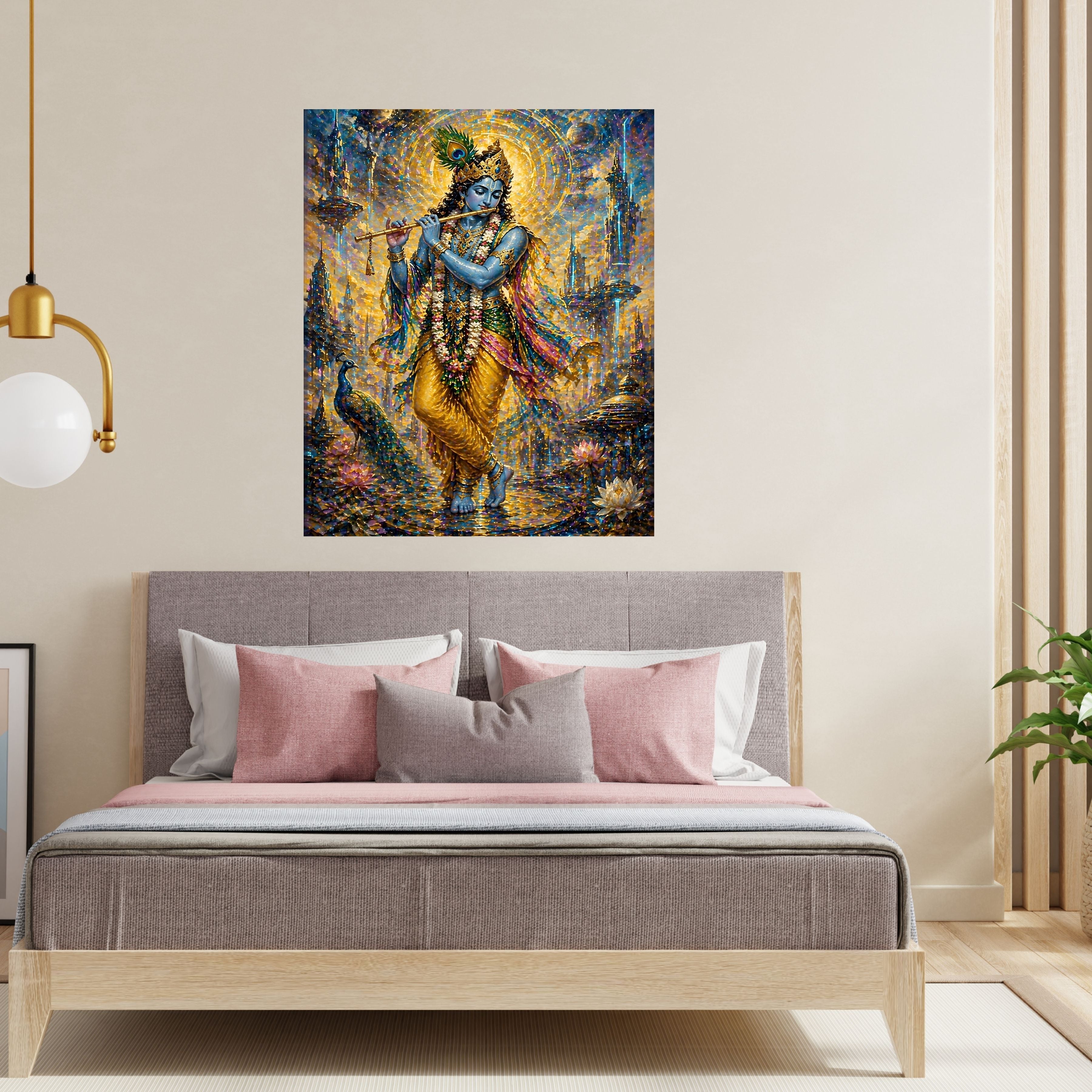 Commercial Use Lord Krishna Wall Art Bundle | Hindu Printable Decor | Commercial Use License Included | Spiritual Home Decor | Pooja Room Prints | Digital Download|sp69c
