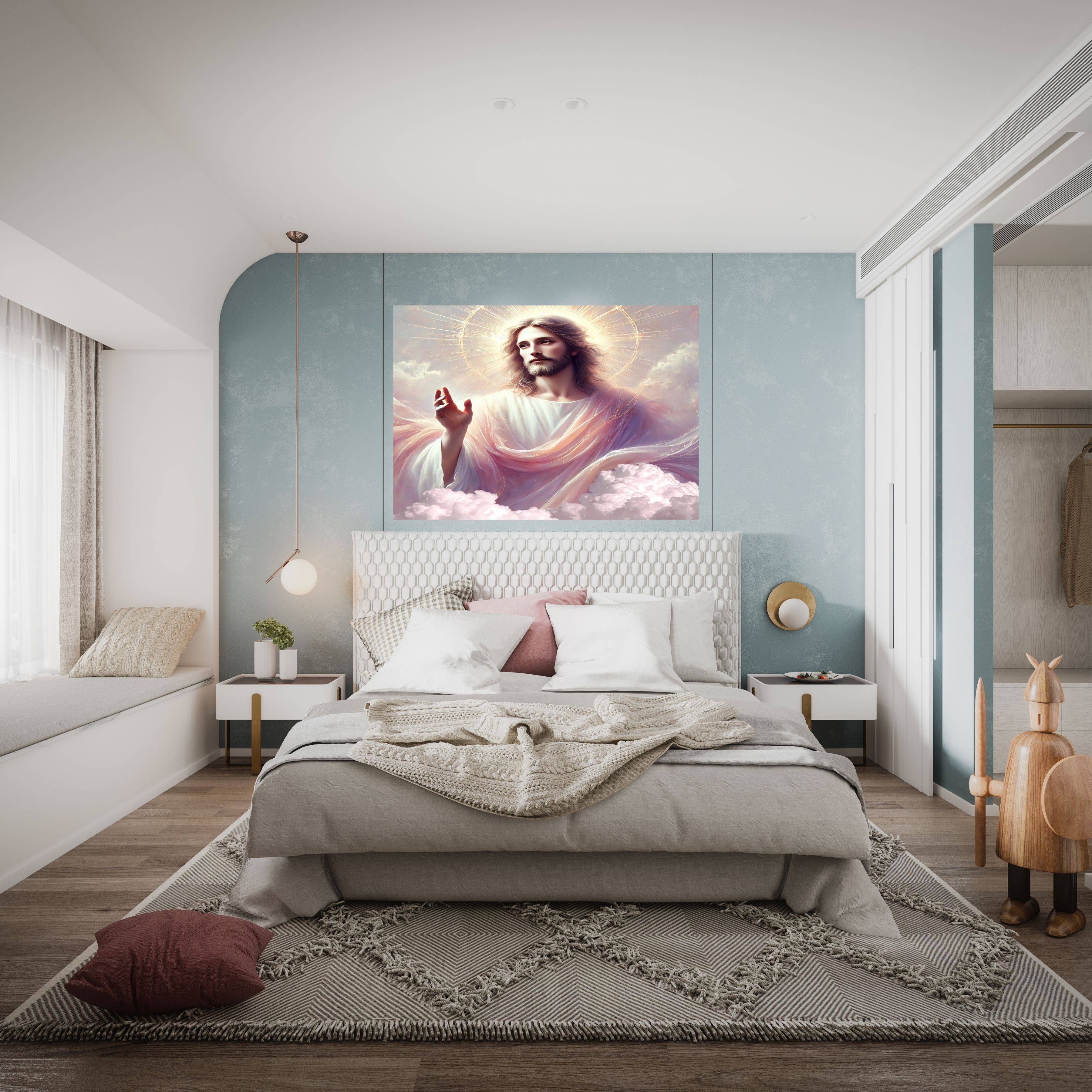 Jesus Wall Art Printable Set, Christian Nursery Decor, Bible Story Prints, Jesus with Children, Good Shepherd, Baptism, Faith Gift|sp23