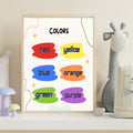 Kids Color Learning Wall Decor, Printable Nursery Art