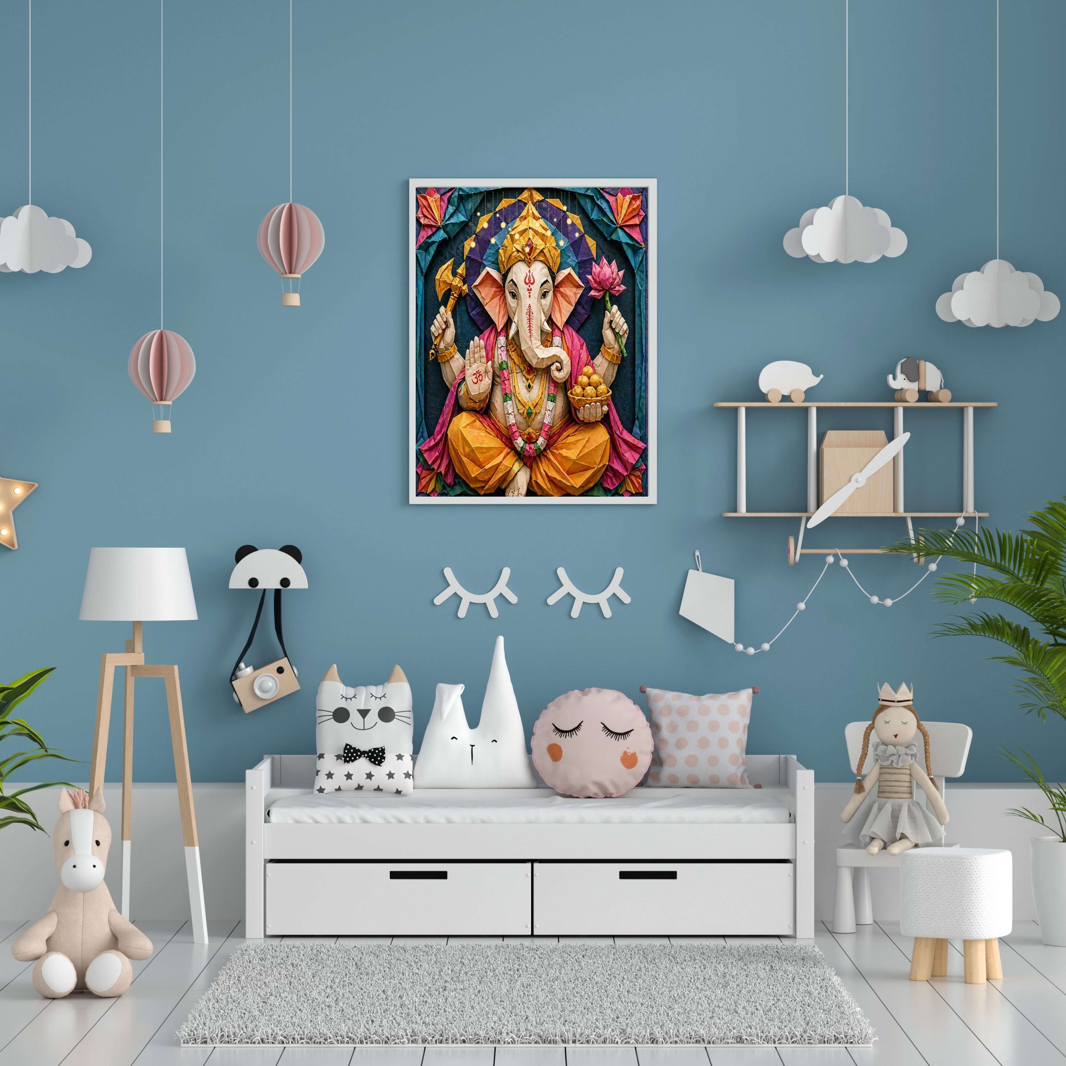 Lord Ganesha Wall Art Printable | Ganapathi Digital Download | Hindu God Decor | Spiritual Poster | Ganesh Chaturthi Gift | 11 Sizes Included|sp9