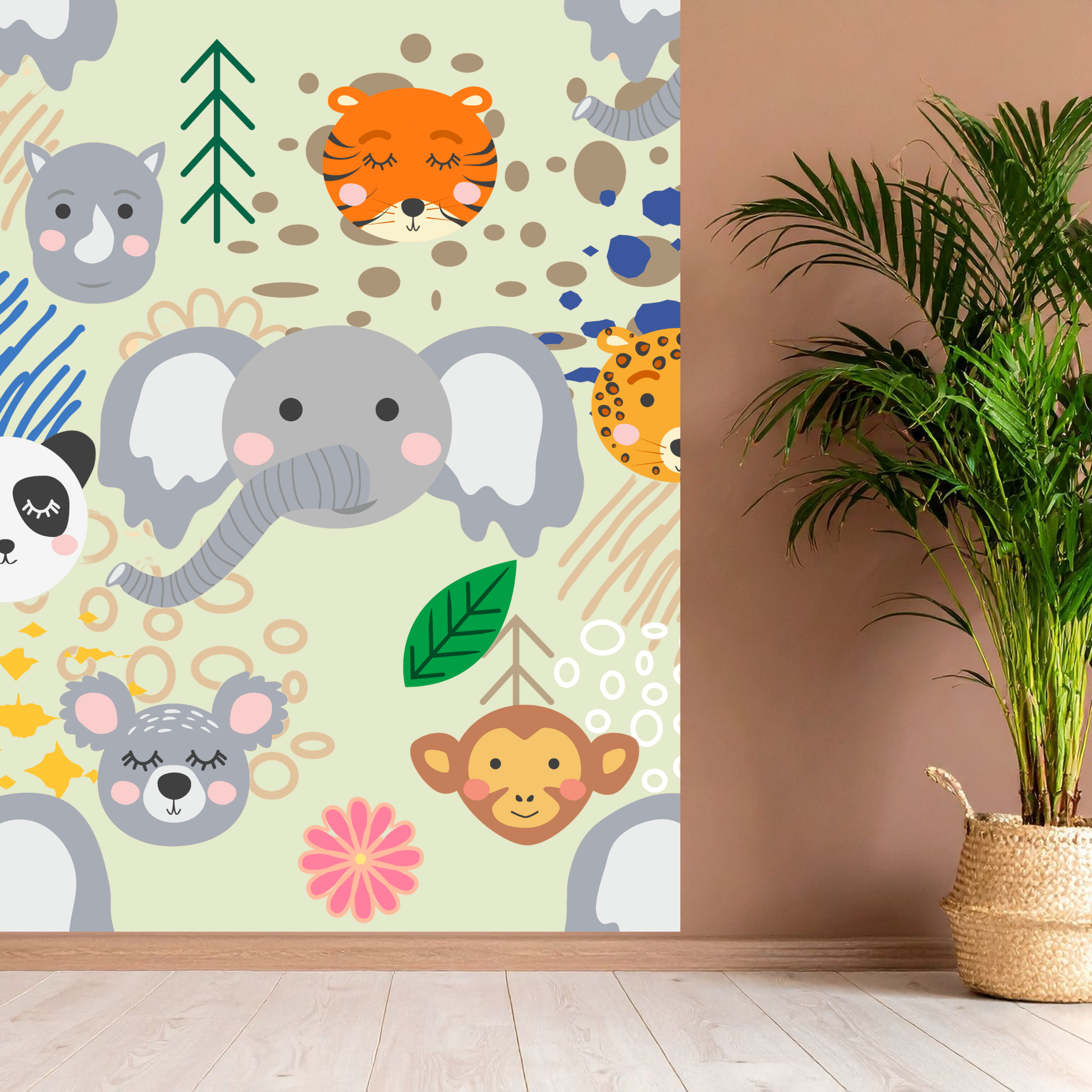 Commercial Use Kids Animal Seamless Pattern Bundle, Cute Cartoon Digital Paper, Nursery Backgrounds, POD, Fabric &amp; Packaging Design|101c