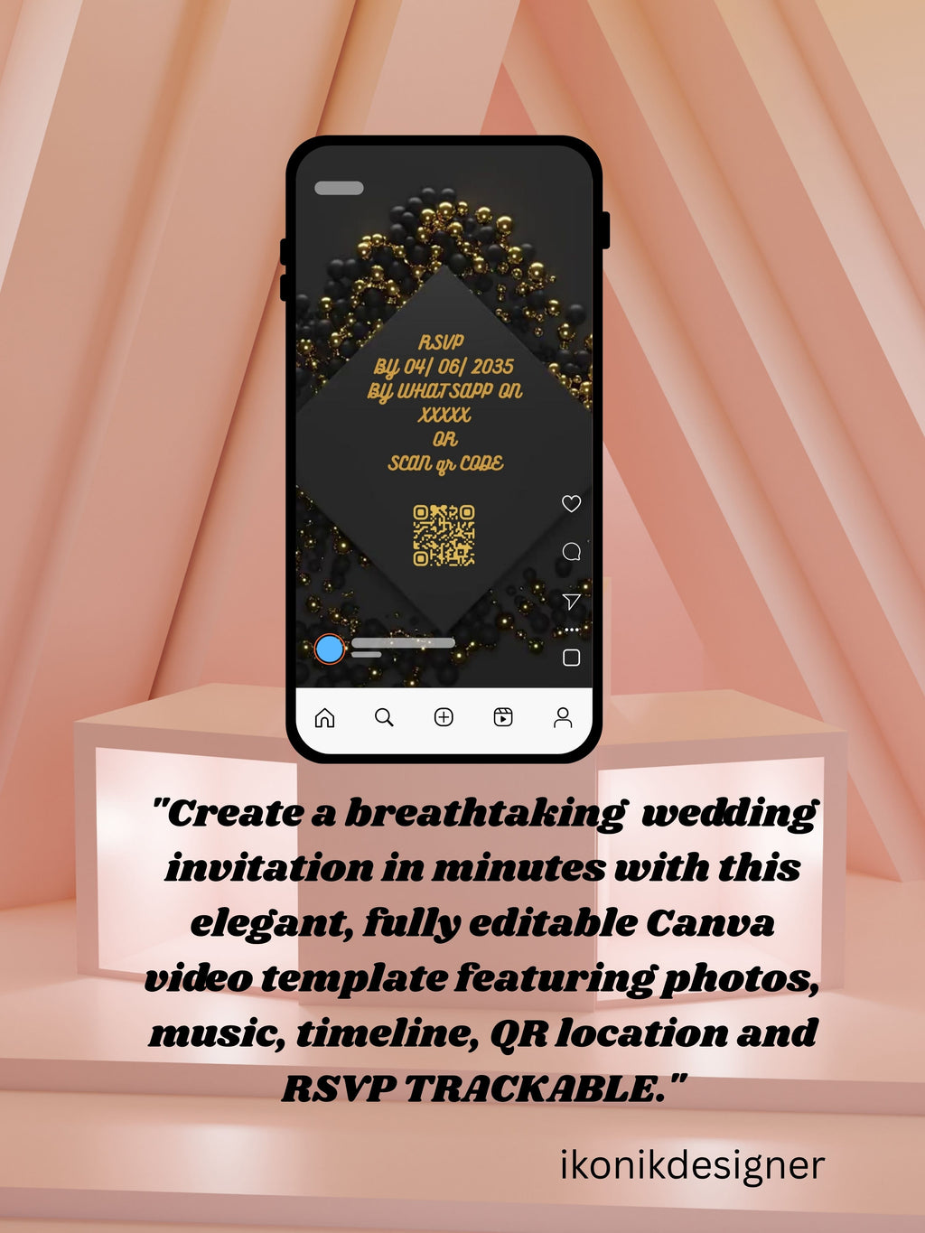 WI0012C-Commercial Use CHURCH WEDDING Invitation Video Template | Editable Christian Wedding Invite |Digital Wedding Invitation |Wedding Video