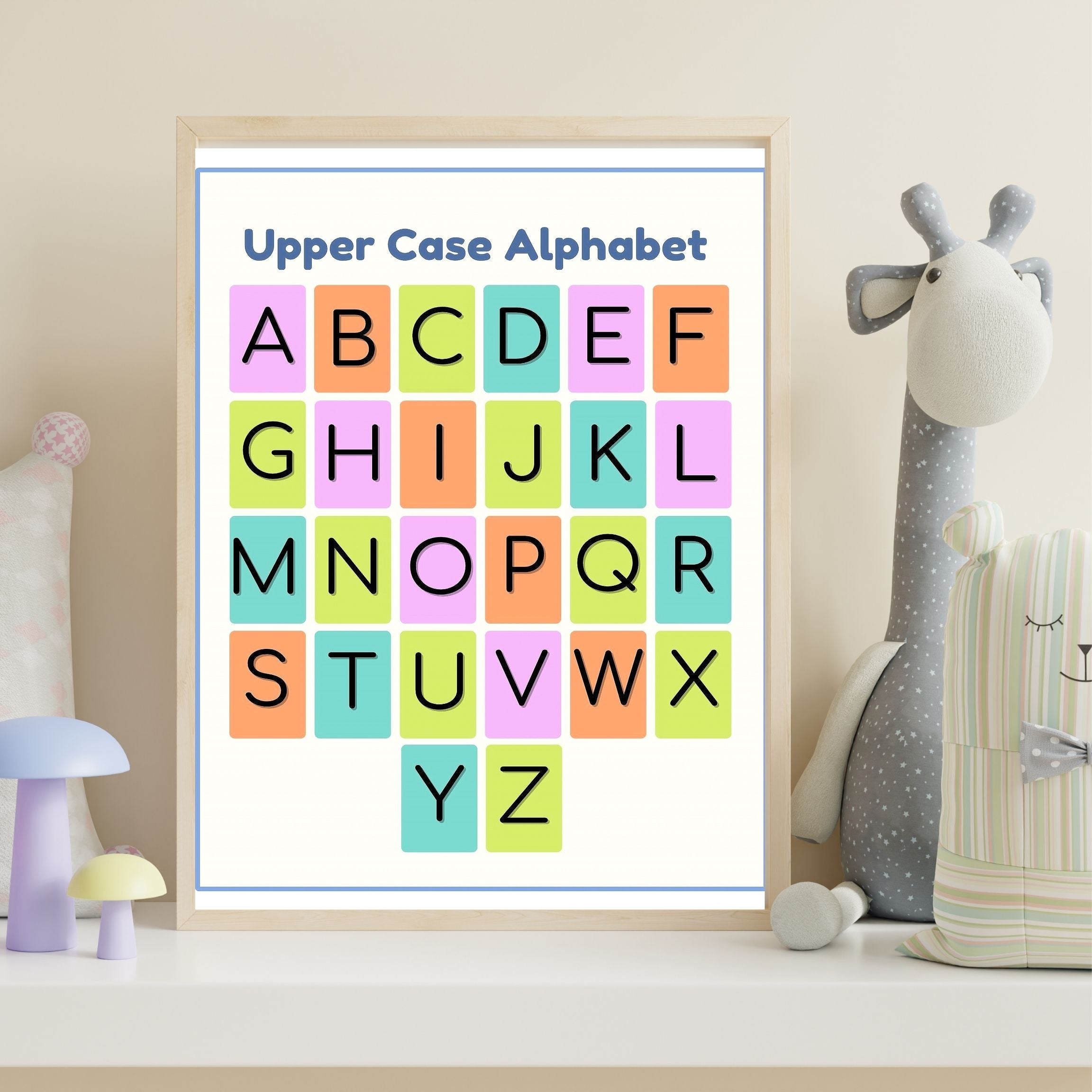 Commercial Use bundle of 15 designs in 11+ sizes,Alphabet Wall Art Printable, ABC Learning Poster, Kids Educational Decor, Nursery Wall Art, Preschool Classroom Print |ke1c